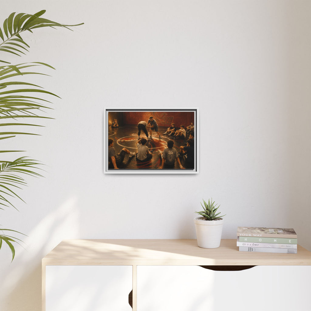 "A Coaching Moment" -  Matte Canvas Framed Wall Art