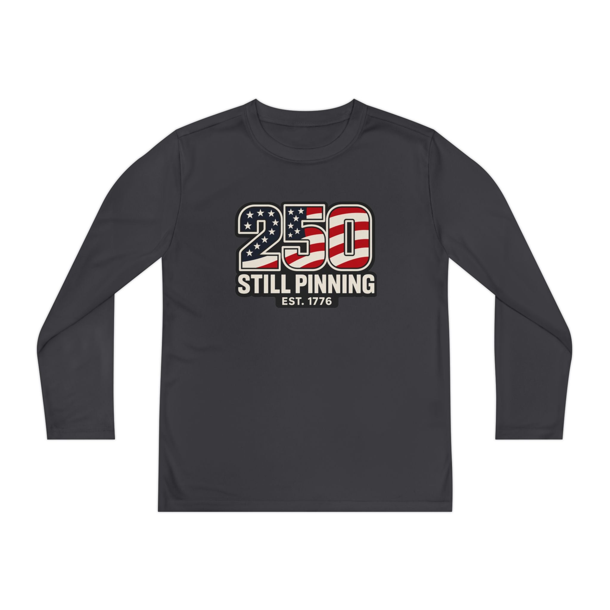 Youth Long Sleeve Tee — "American Pinner" Patriotic Competitor Shirt