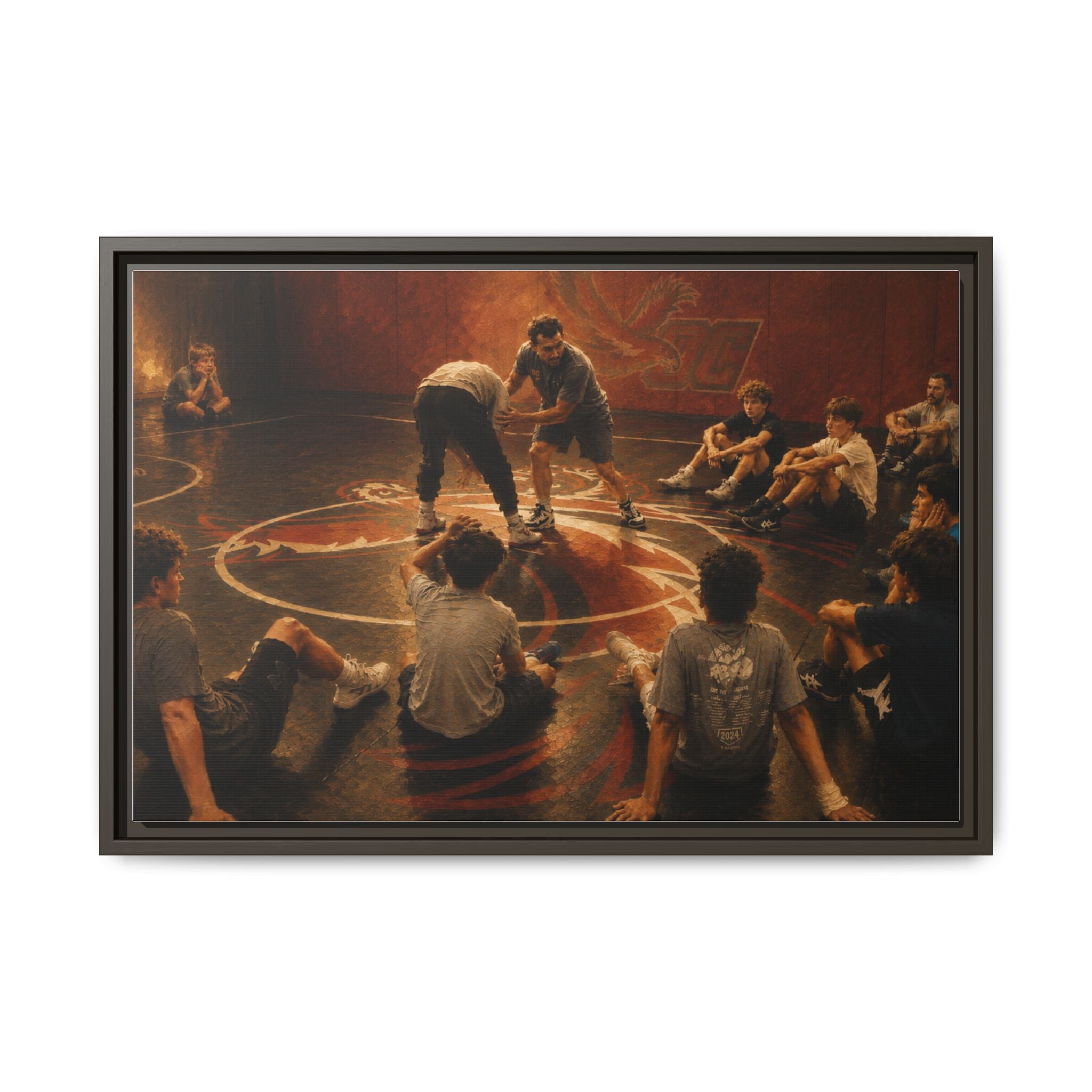 "A Coaching Moment" -  Matte Canvas Framed Wall Art