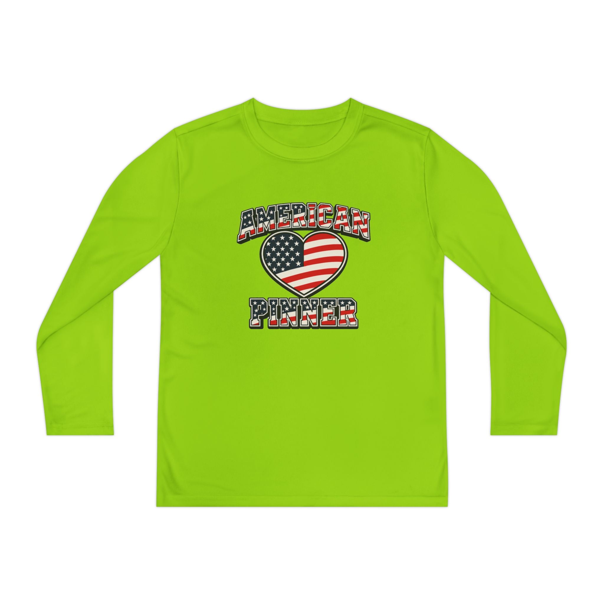 Copy of Youth Long Sleeve Tee — "American Pinner" Patriotic Competitor Shirt