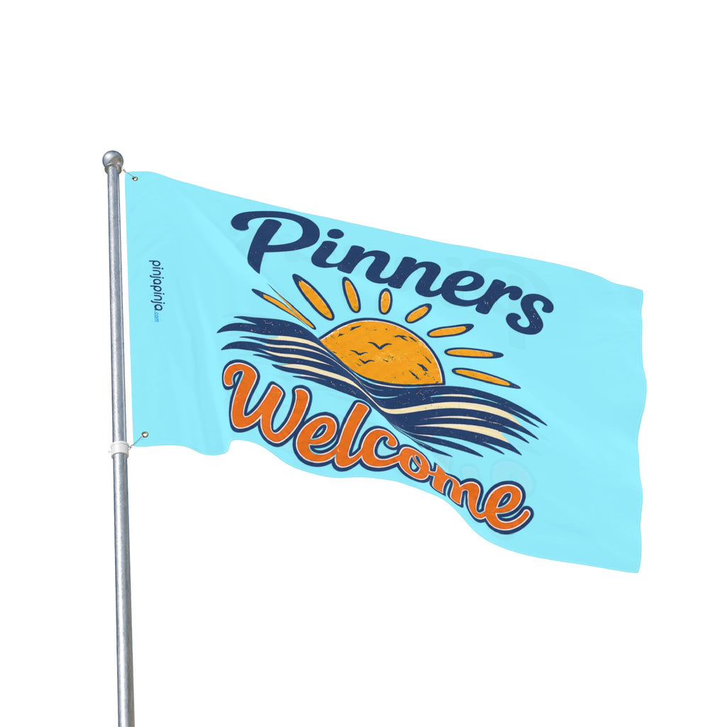 "Pinners Welcome" Flag  BLUE