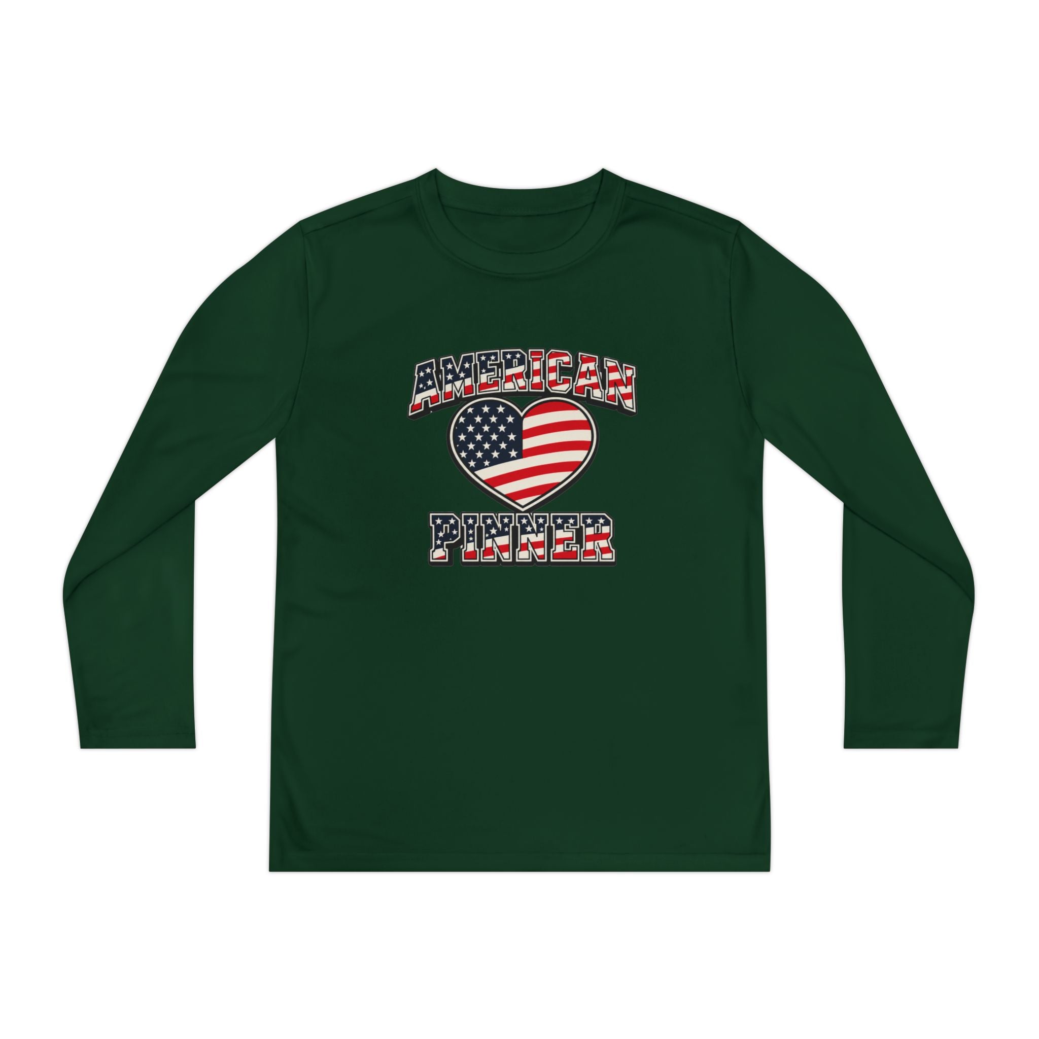 Copy of Youth Long Sleeve Tee — "American Pinner" Patriotic Competitor Shirt