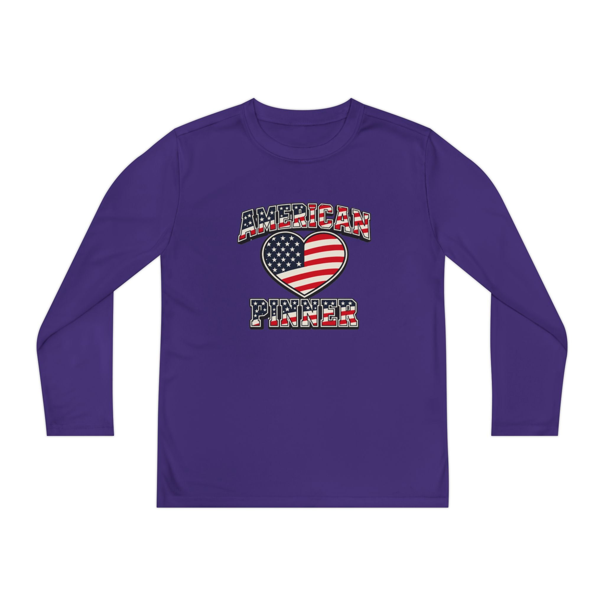 Copy of Youth Long Sleeve Tee — "American Pinner" Patriotic Competitor Shirt