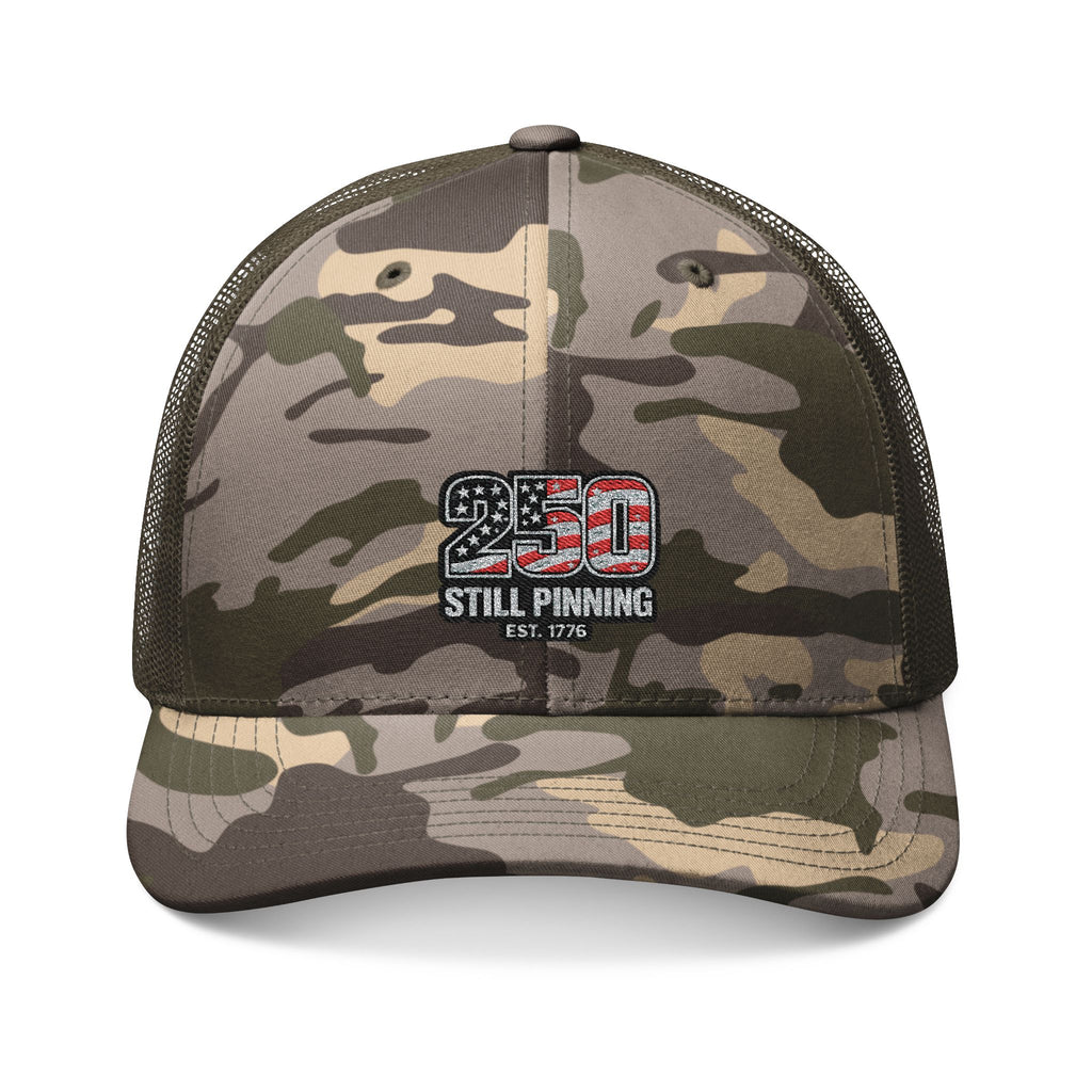 "250 Still Pinning" - Camouflage Trucker Hat (Embroidery)