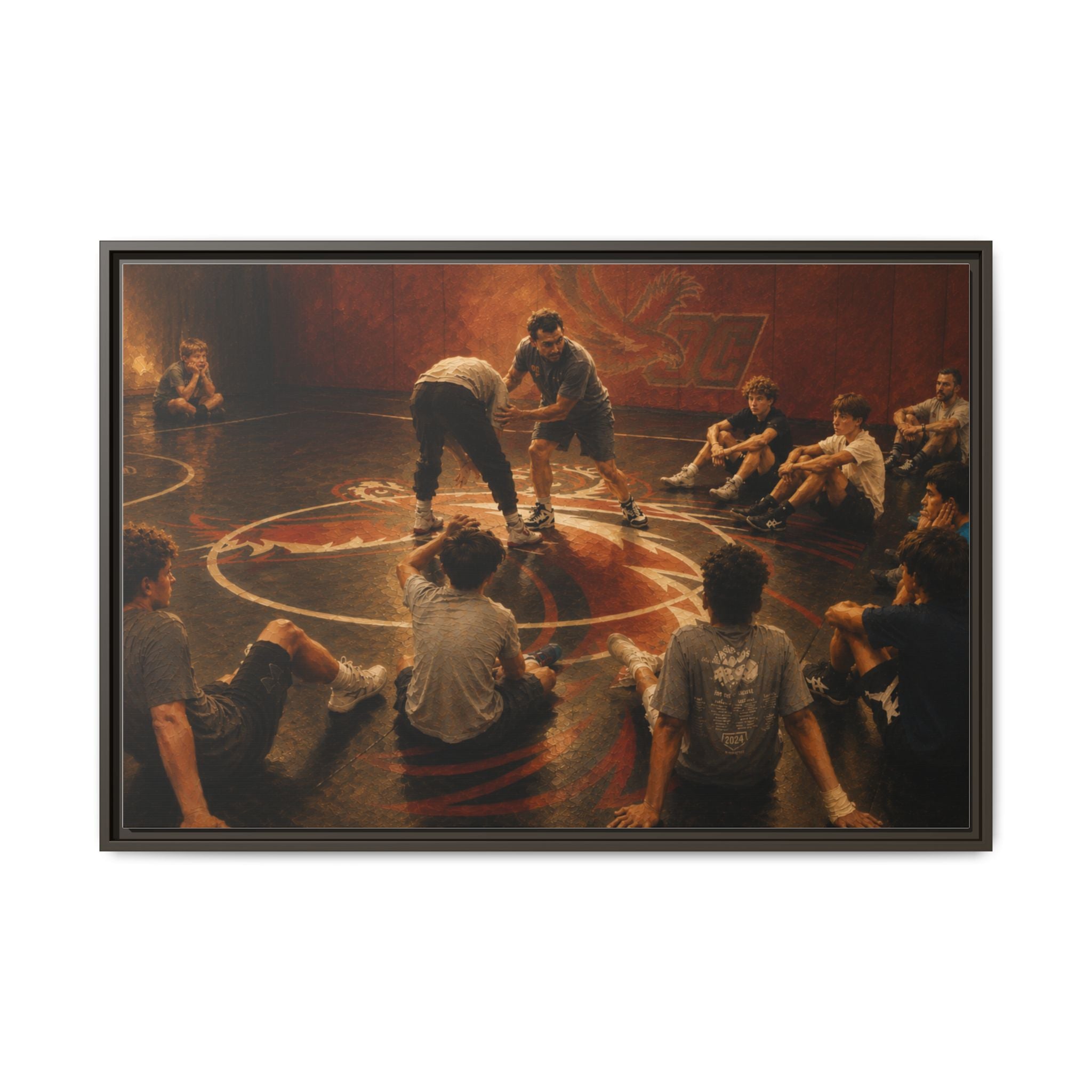 "A Coaching Moment" -  Matte Canvas Framed Wall Art