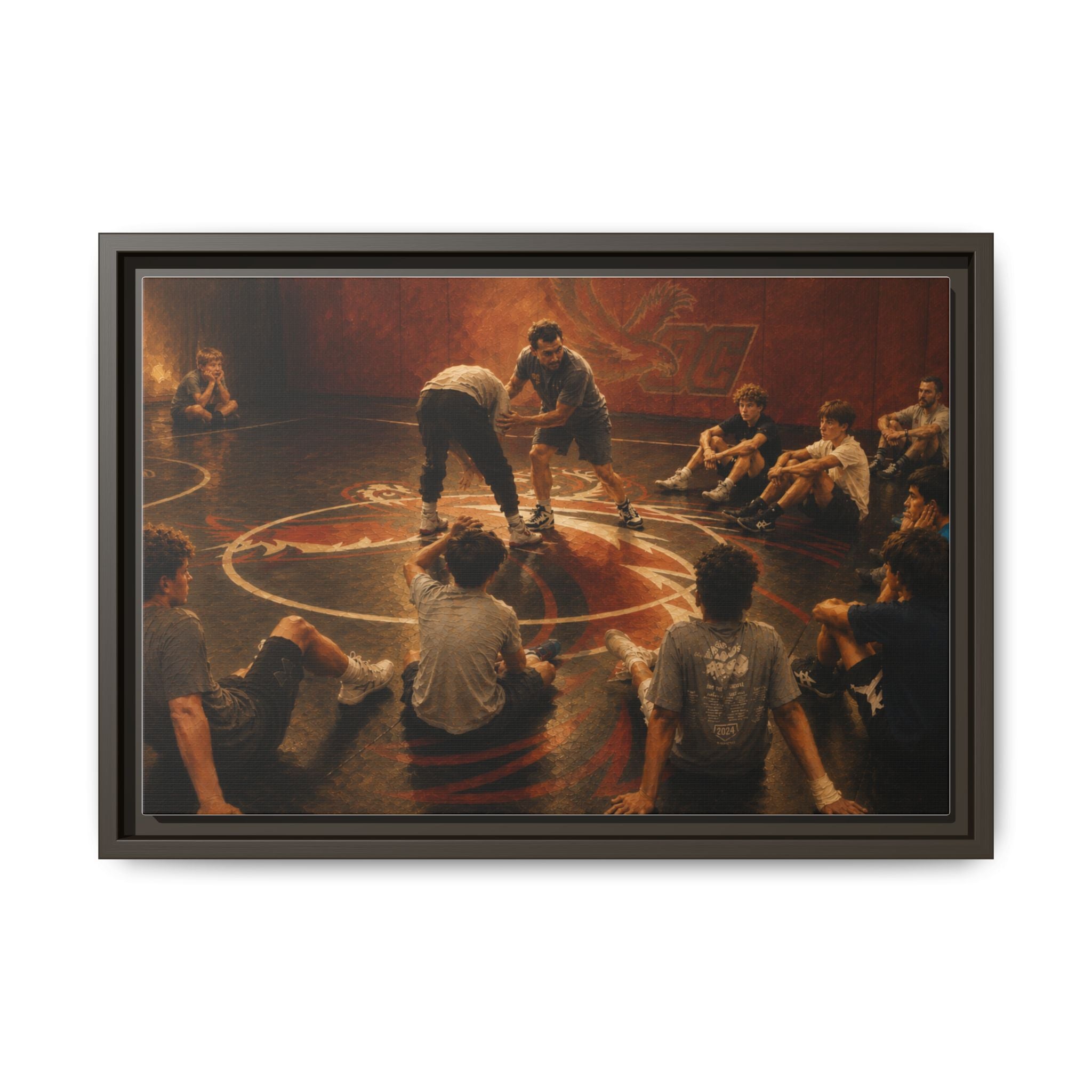 "A Coaching Moment" -  Matte Canvas Framed Wall Art