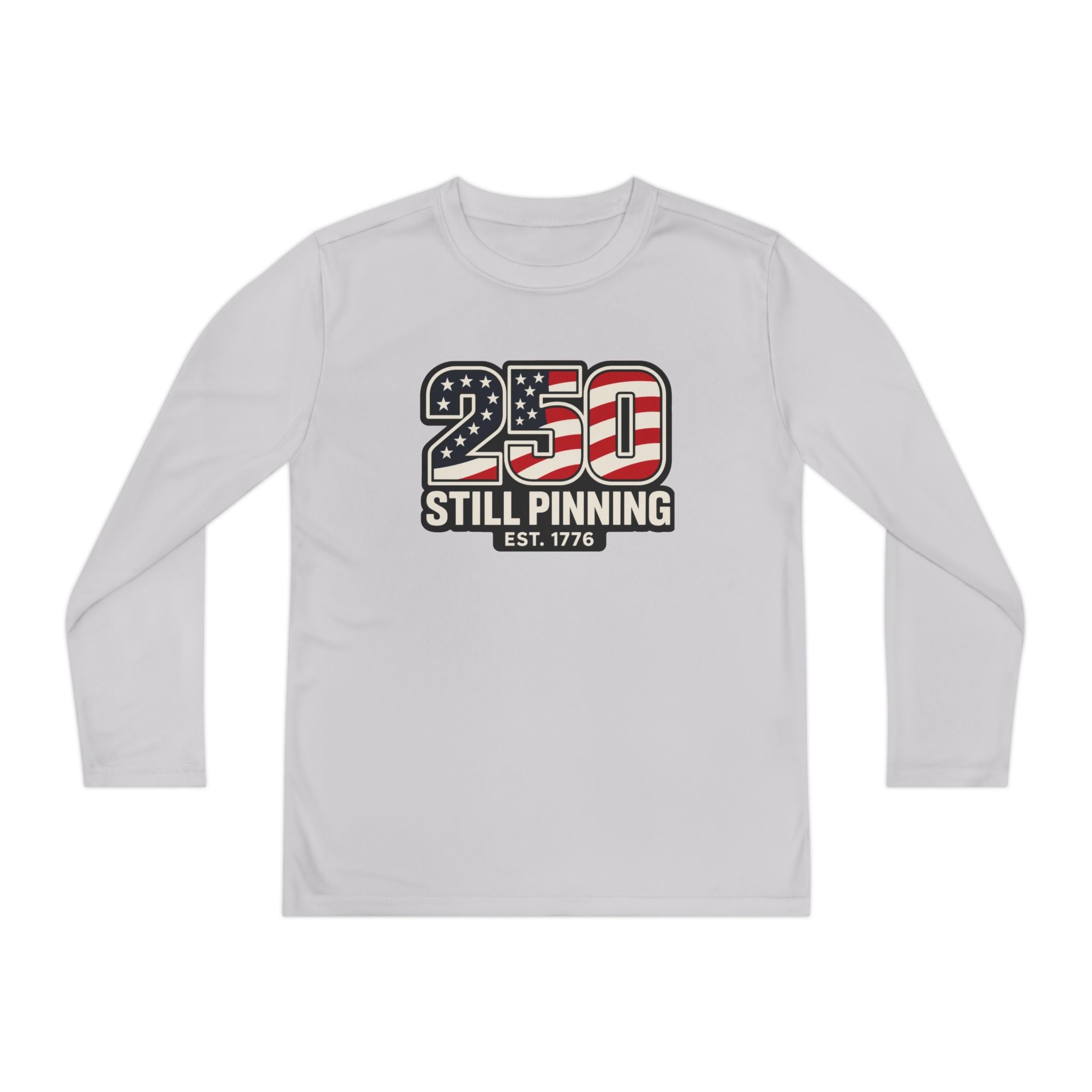 Youth Long Sleeve Tee — "American Pinner" Patriotic Competitor Shirt