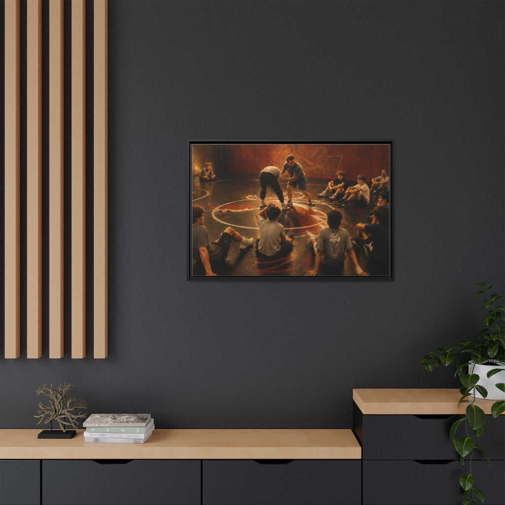 "A Coaching Moment" -  Matte Canvas Framed Wall Art