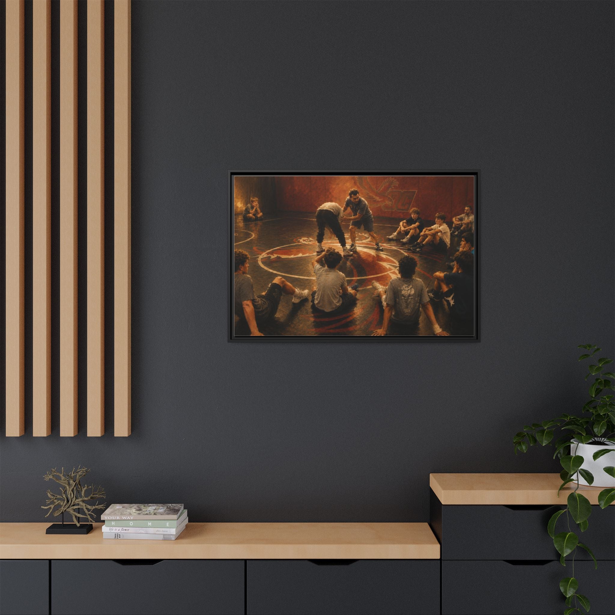 "A Coaching Moment" -  Matte Canvas Framed Wall Art