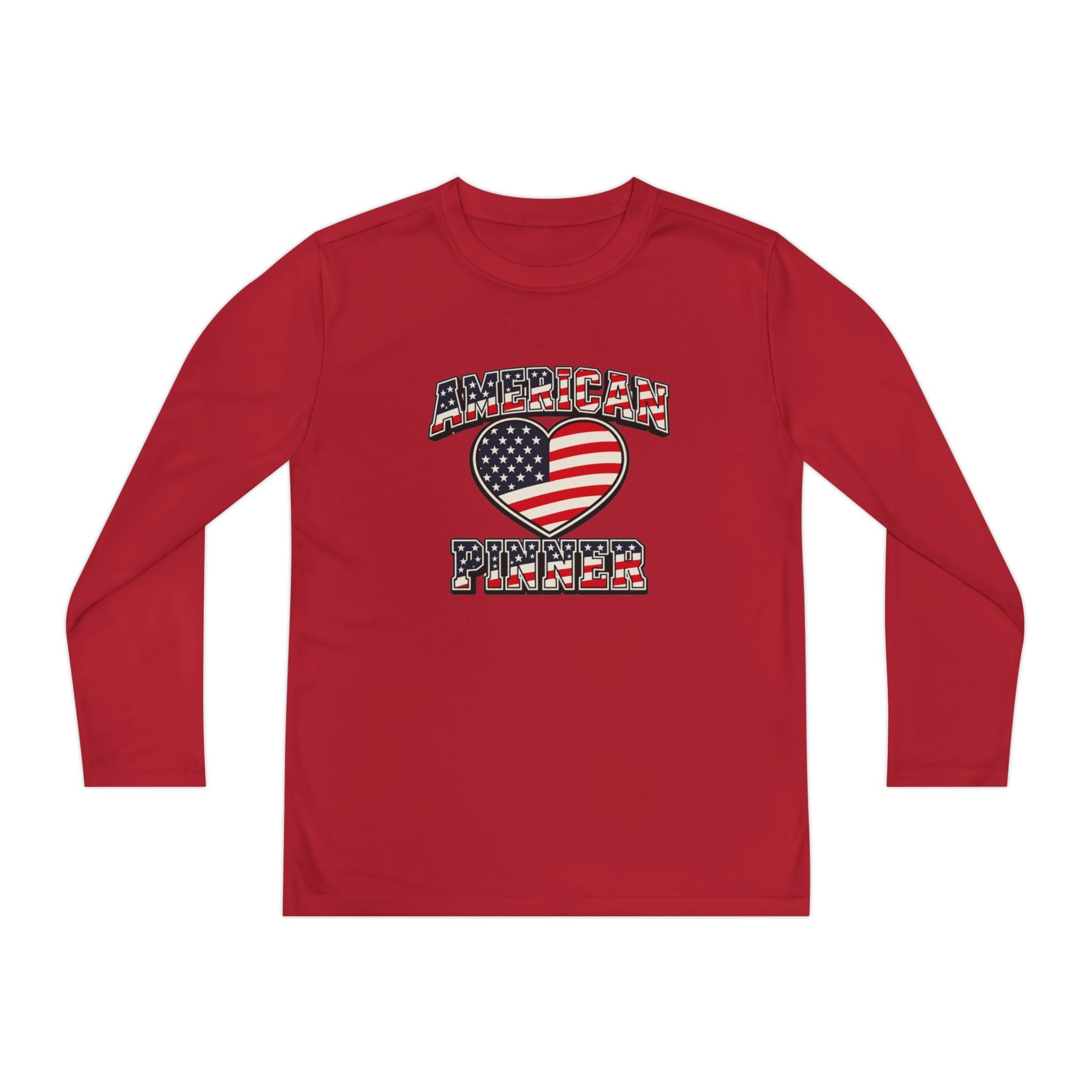Copy of Youth Long Sleeve Tee — "American Pinner" Patriotic Competitor Shirt