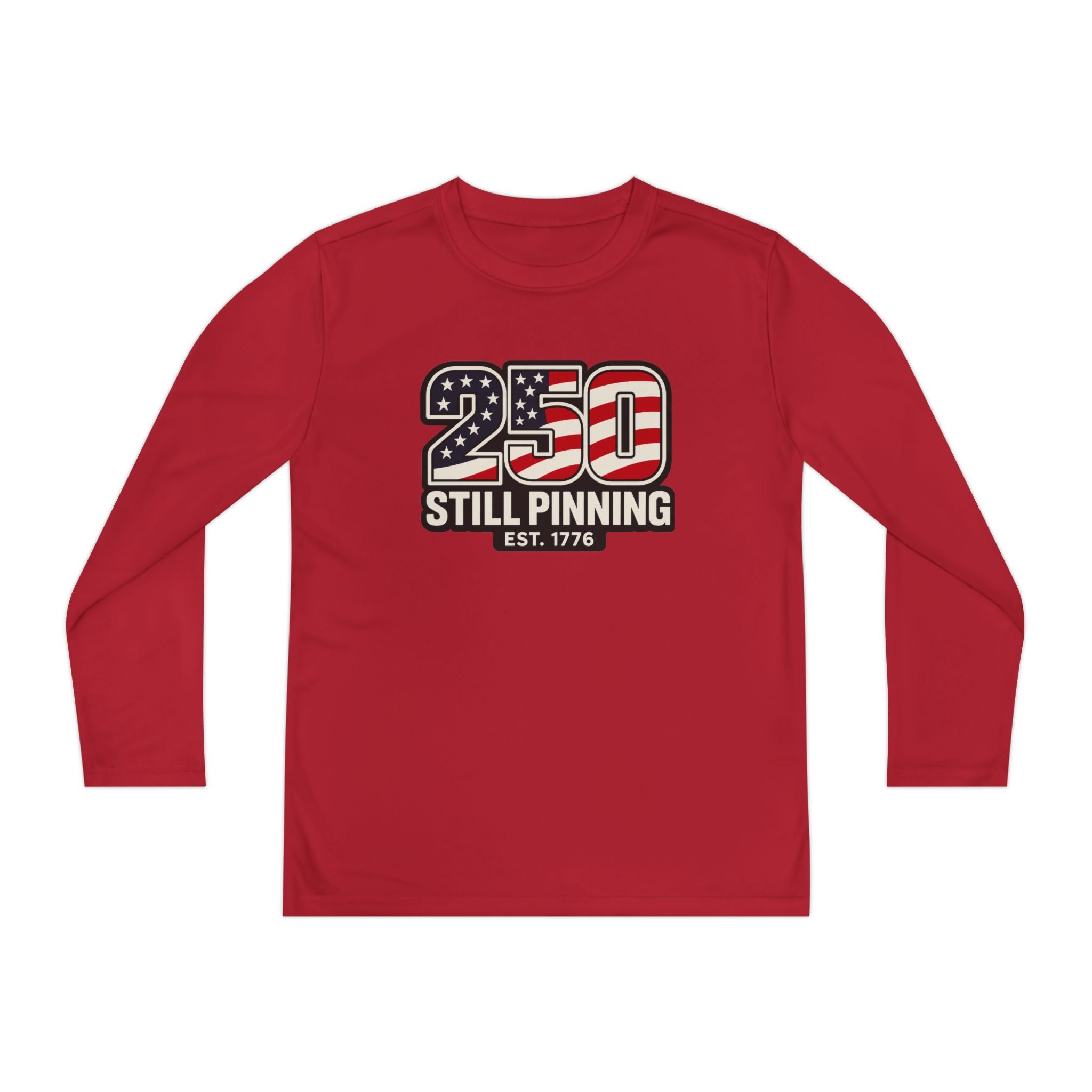 Youth Long Sleeve Tee — "American Pinner" Patriotic Competitor Shirt