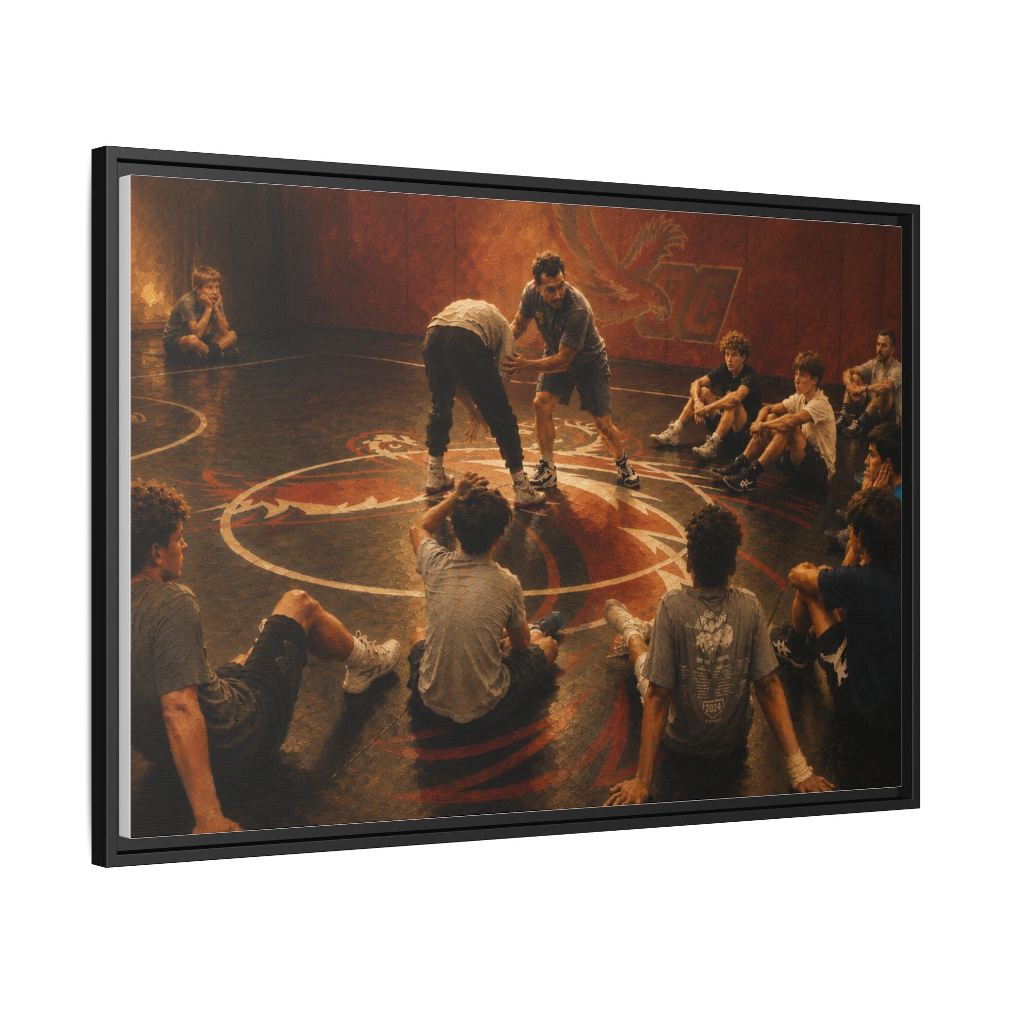 "A Coaching Moment" -  Matte Canvas Framed Wall Art