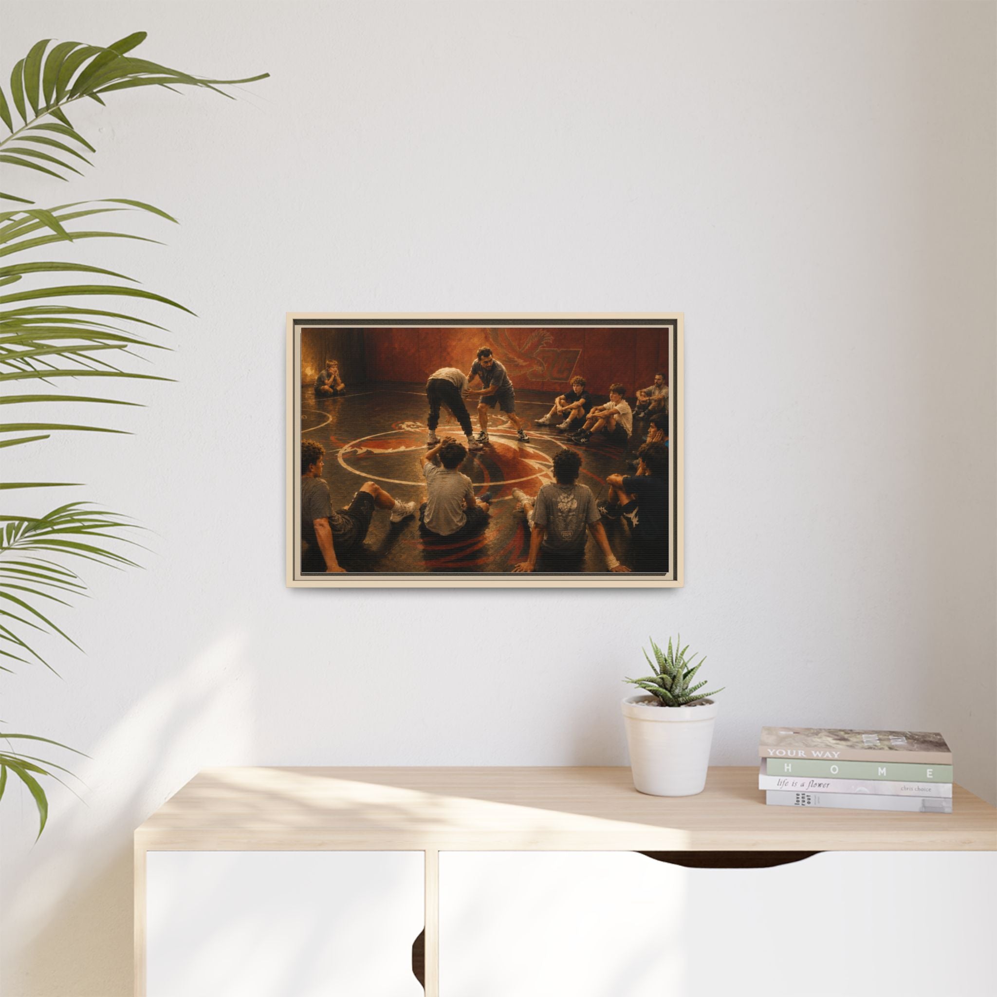"A Coaching Moment" -  Matte Canvas Framed Wall Art