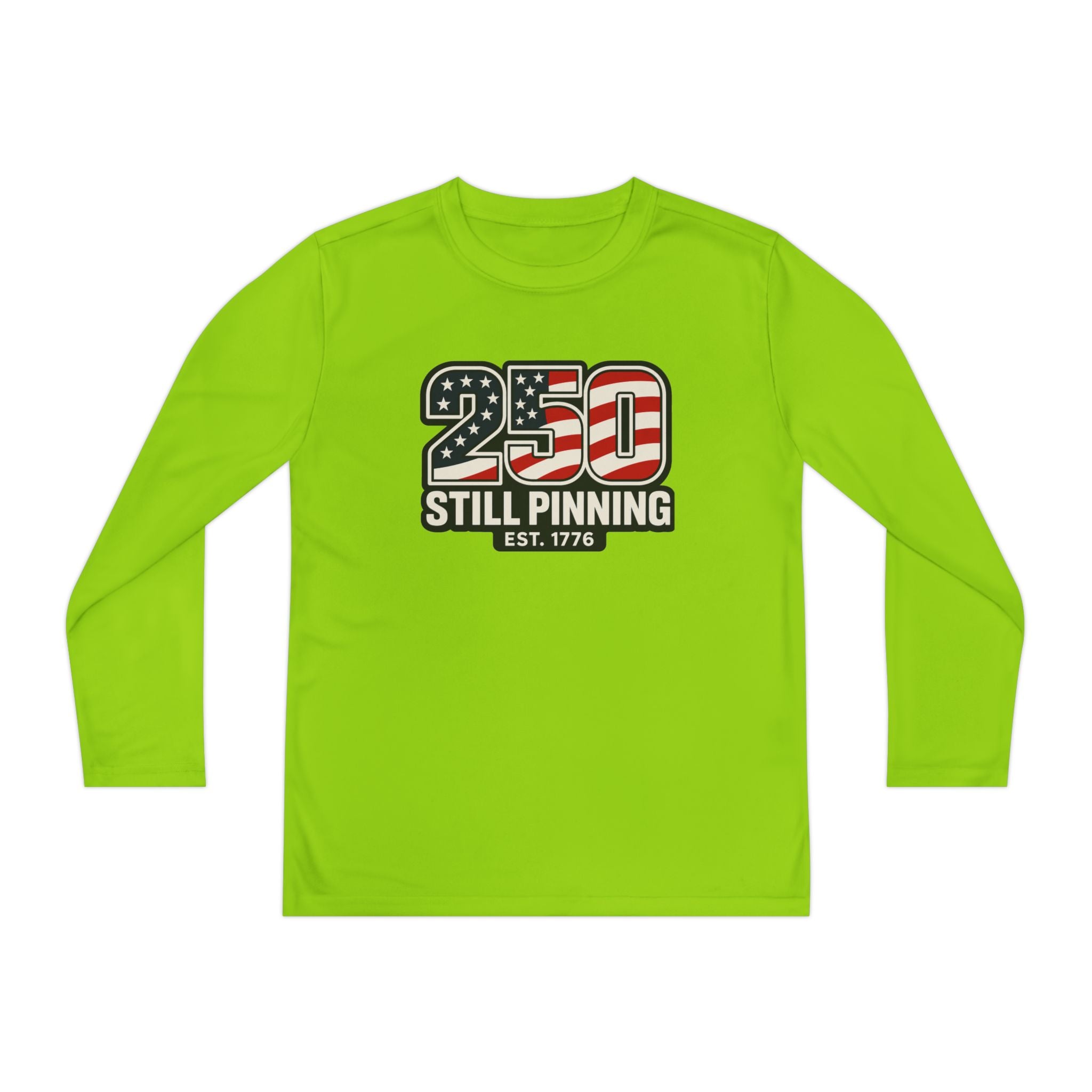 Youth Long Sleeve Tee — "American Pinner" Patriotic Competitor Shirt