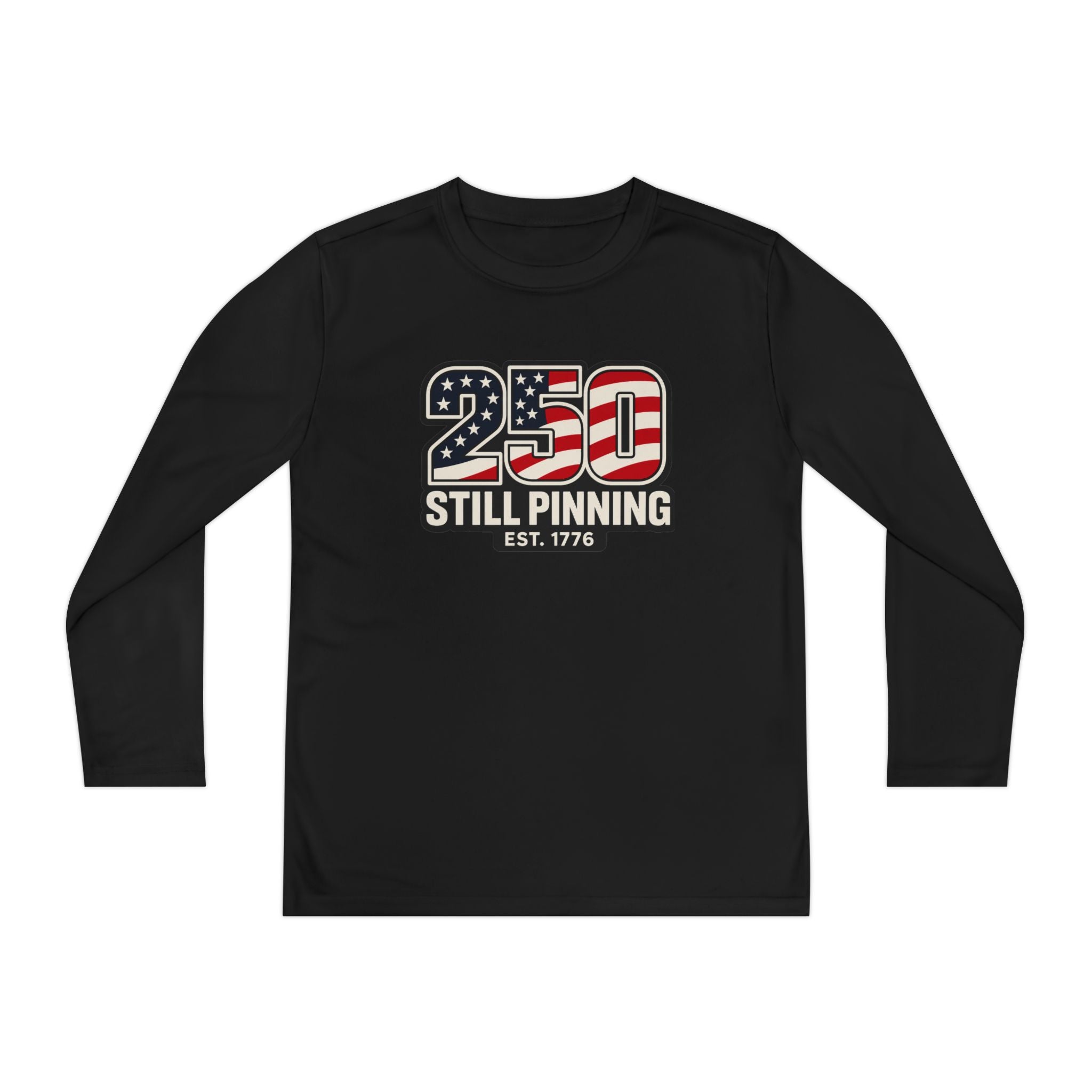 Youth Long Sleeve Tee — "American Pinner" Patriotic Competitor Shirt