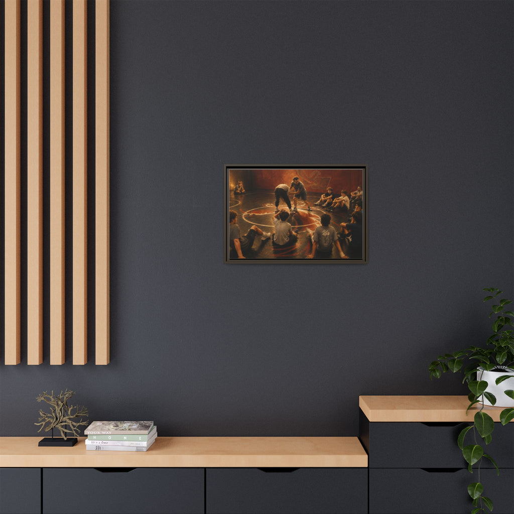 "A Coaching Moment" -  Matte Canvas Framed Wall Art