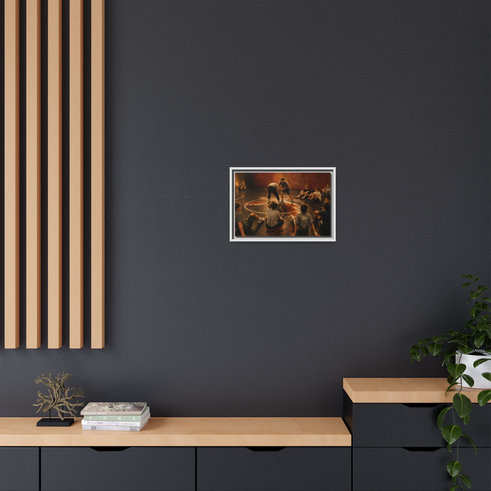 "A Coaching Moment" -  Matte Canvas Framed Wall Art
