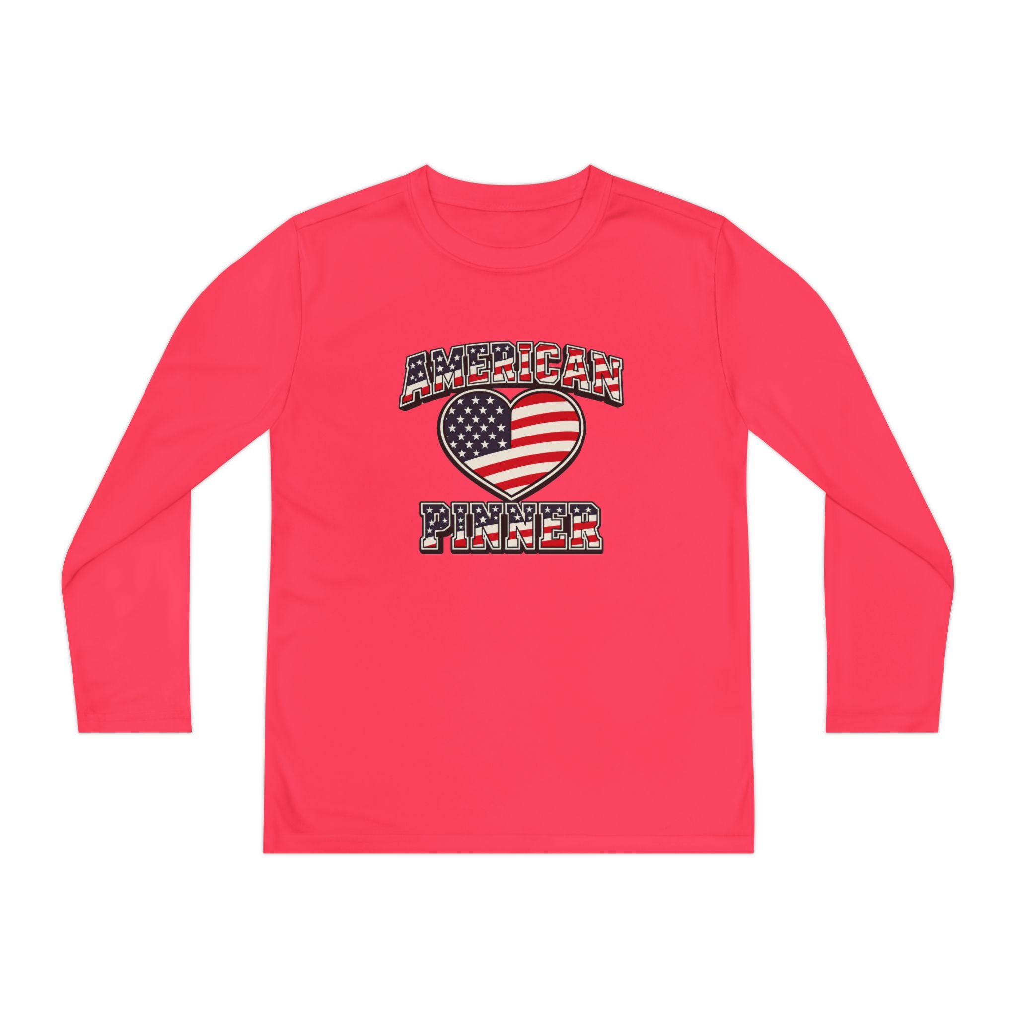 Copy of Youth Long Sleeve Tee — "American Pinner" Patriotic Competitor Shirt