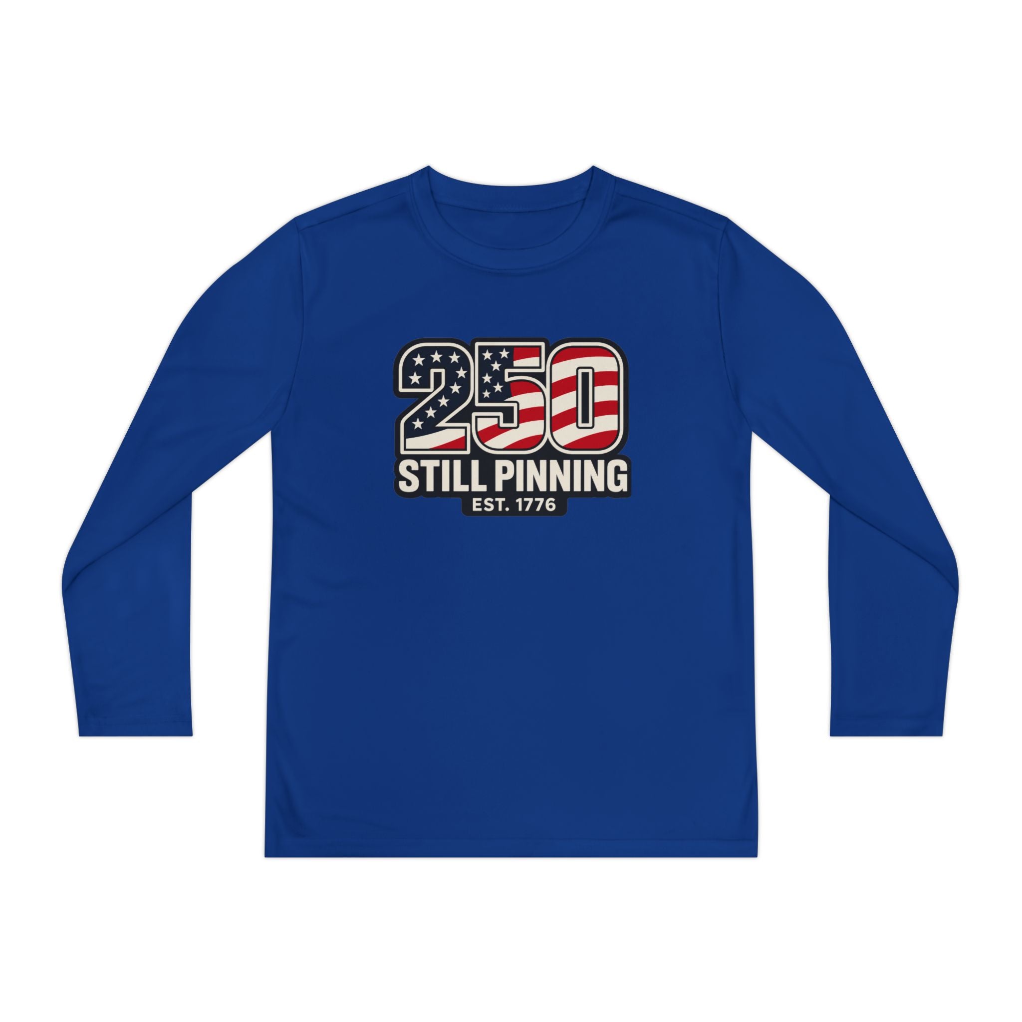 Youth Long Sleeve Tee — "American Pinner" Patriotic Competitor Shirt