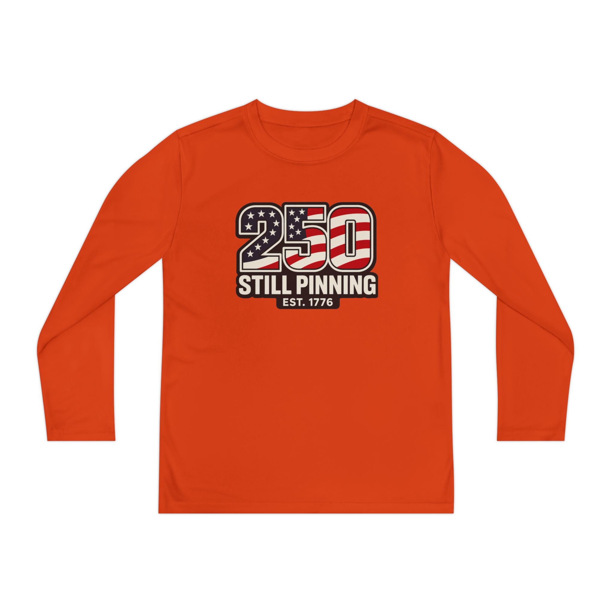 Youth Long Sleeve Tee — "American Pinner" Patriotic Competitor Shirt