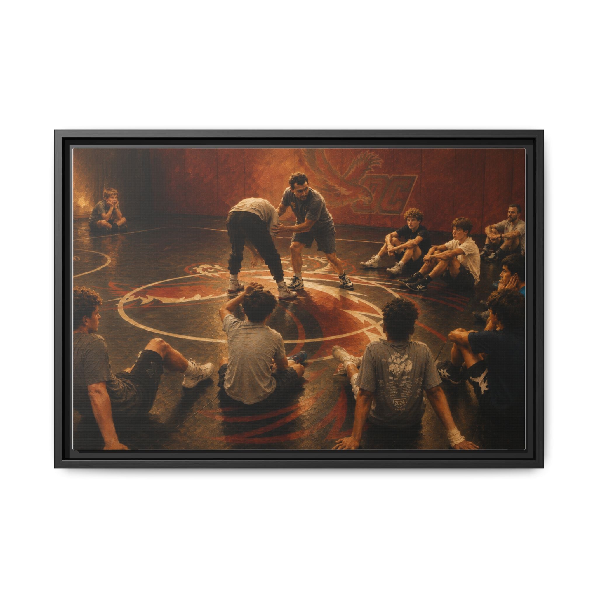 "A Coaching Moment" -  Matte Canvas Framed Wall Art