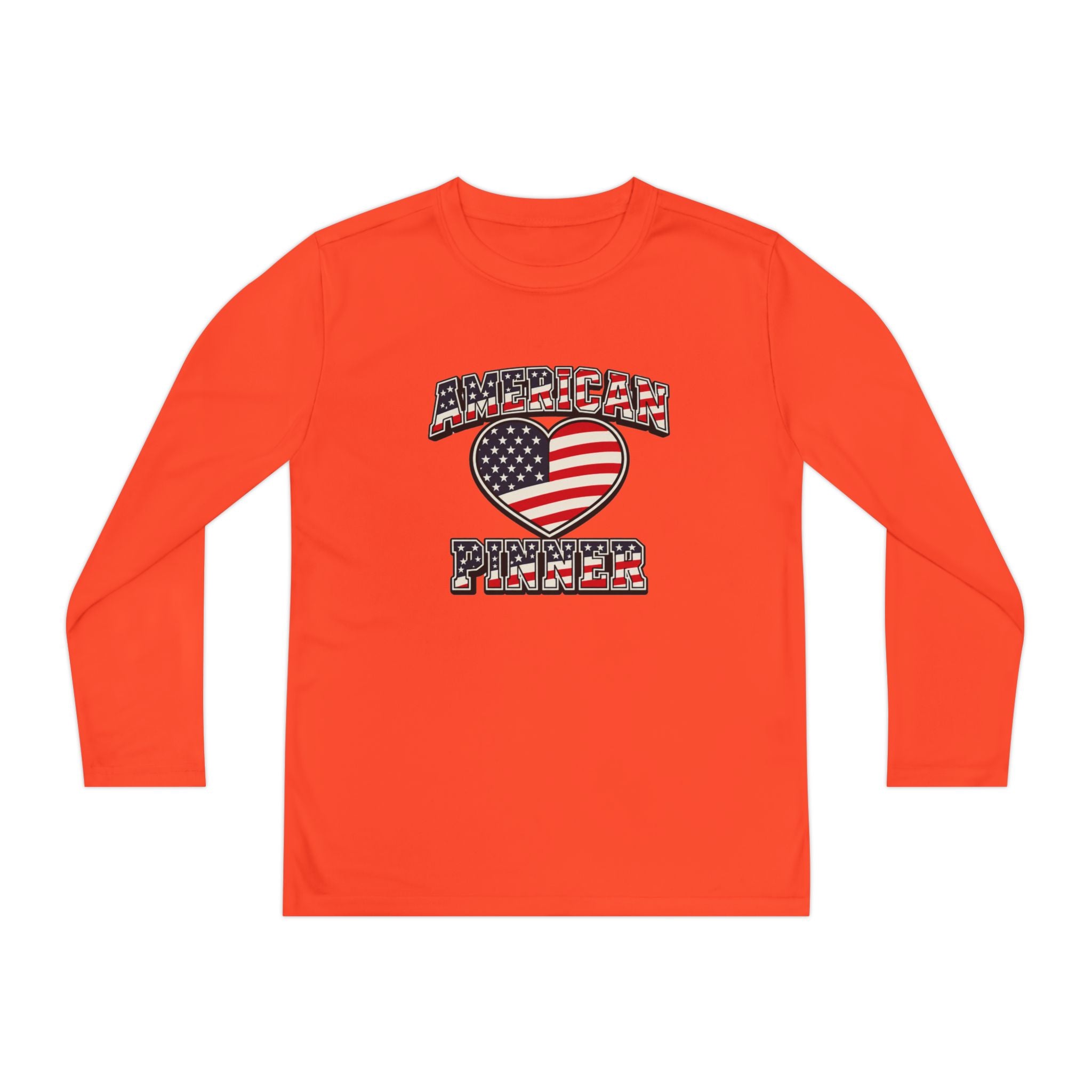 Copy of Youth Long Sleeve Tee — "American Pinner" Patriotic Competitor Shirt