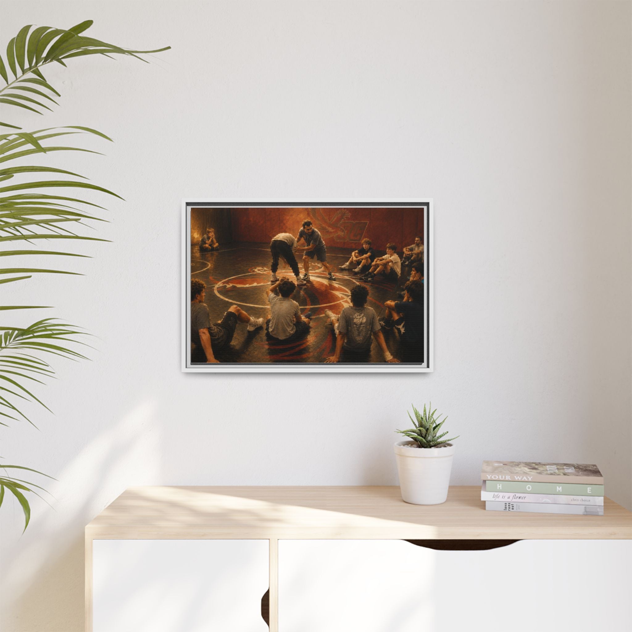 "A Coaching Moment" -  Matte Canvas Framed Wall Art