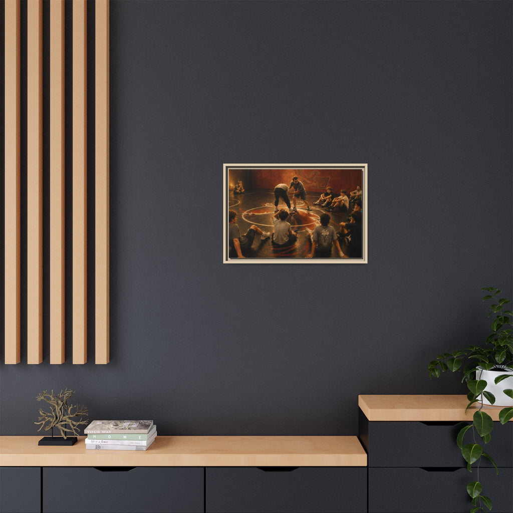 "A Coaching Moment" -  Matte Canvas Framed Wall Art