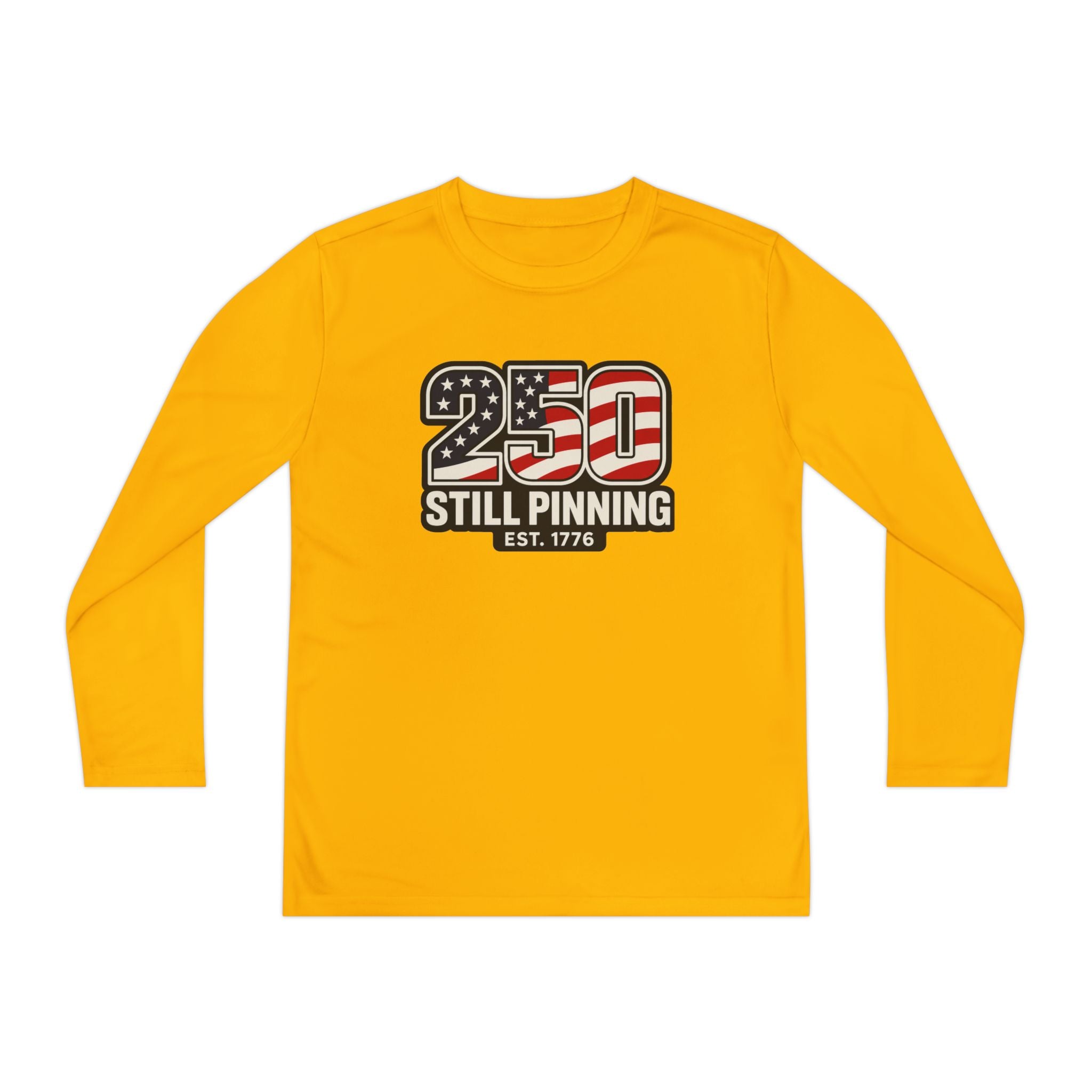 Youth Long Sleeve Tee — "American Pinner" Patriotic Competitor Shirt