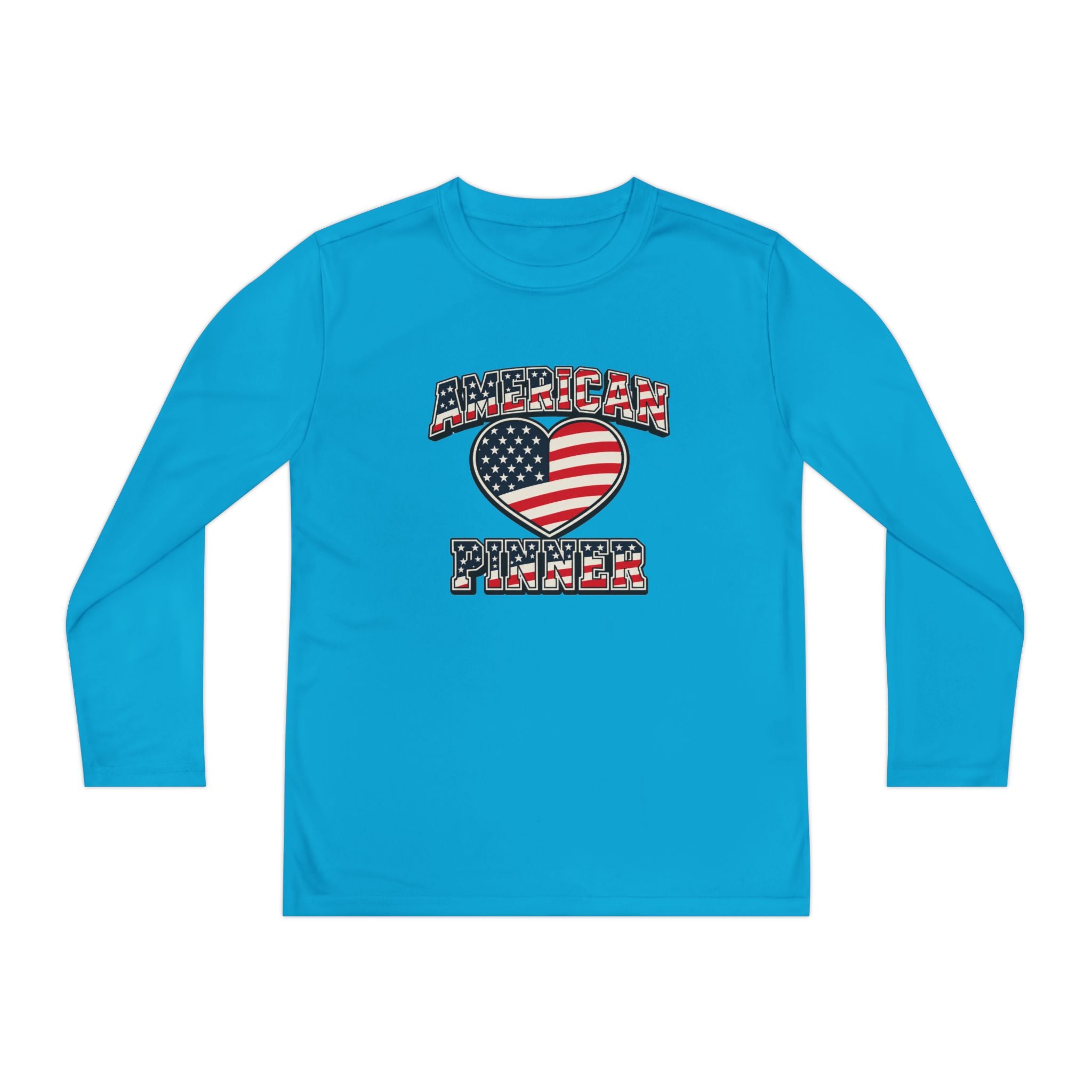 Copy of Youth Long Sleeve Tee — "American Pinner" Patriotic Competitor Shirt