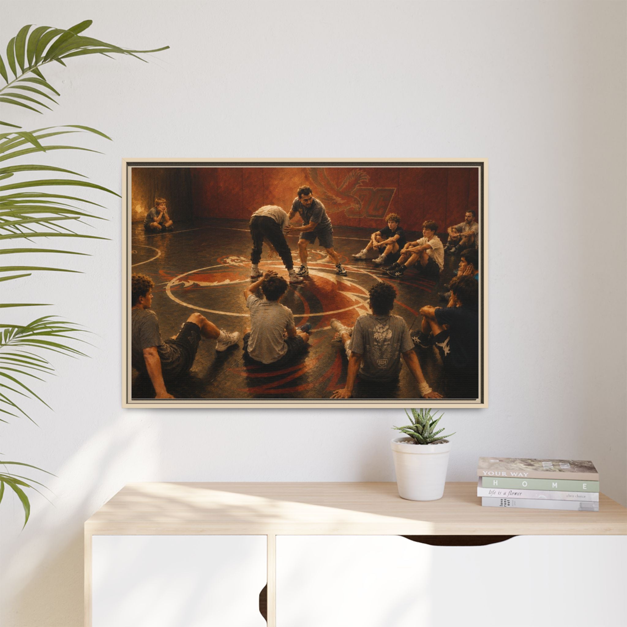 "A Coaching Moment" -  Matte Canvas Framed Wall Art