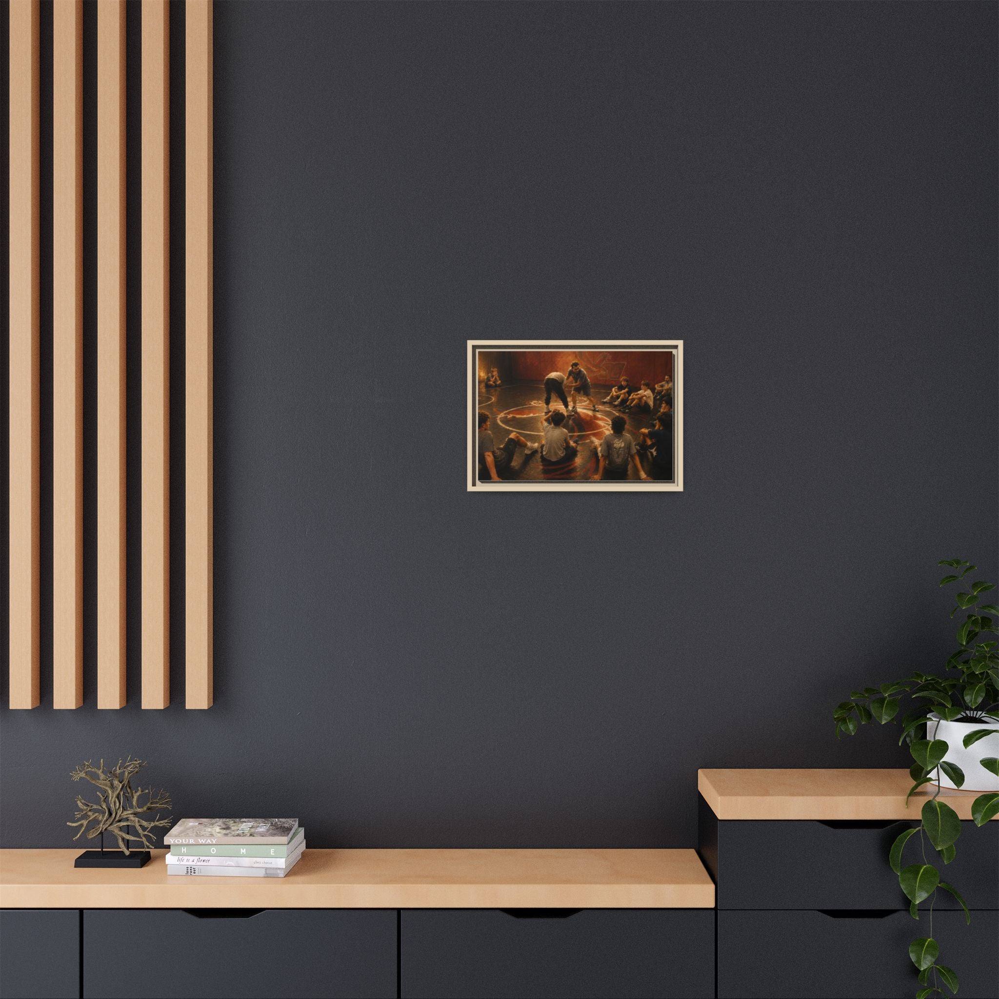 "A Coaching Moment" -  Matte Canvas Framed Wall Art