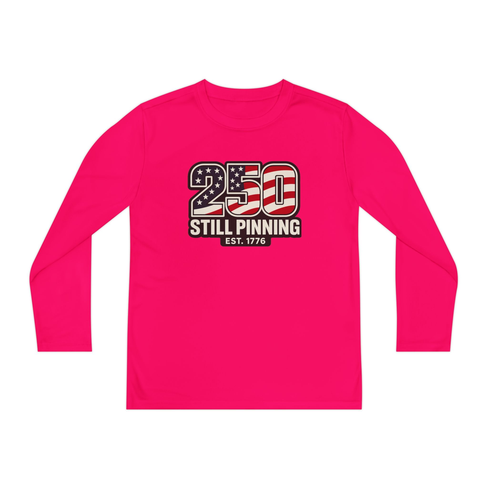 Youth Long Sleeve Tee — "American Pinner" Patriotic Competitor Shirt