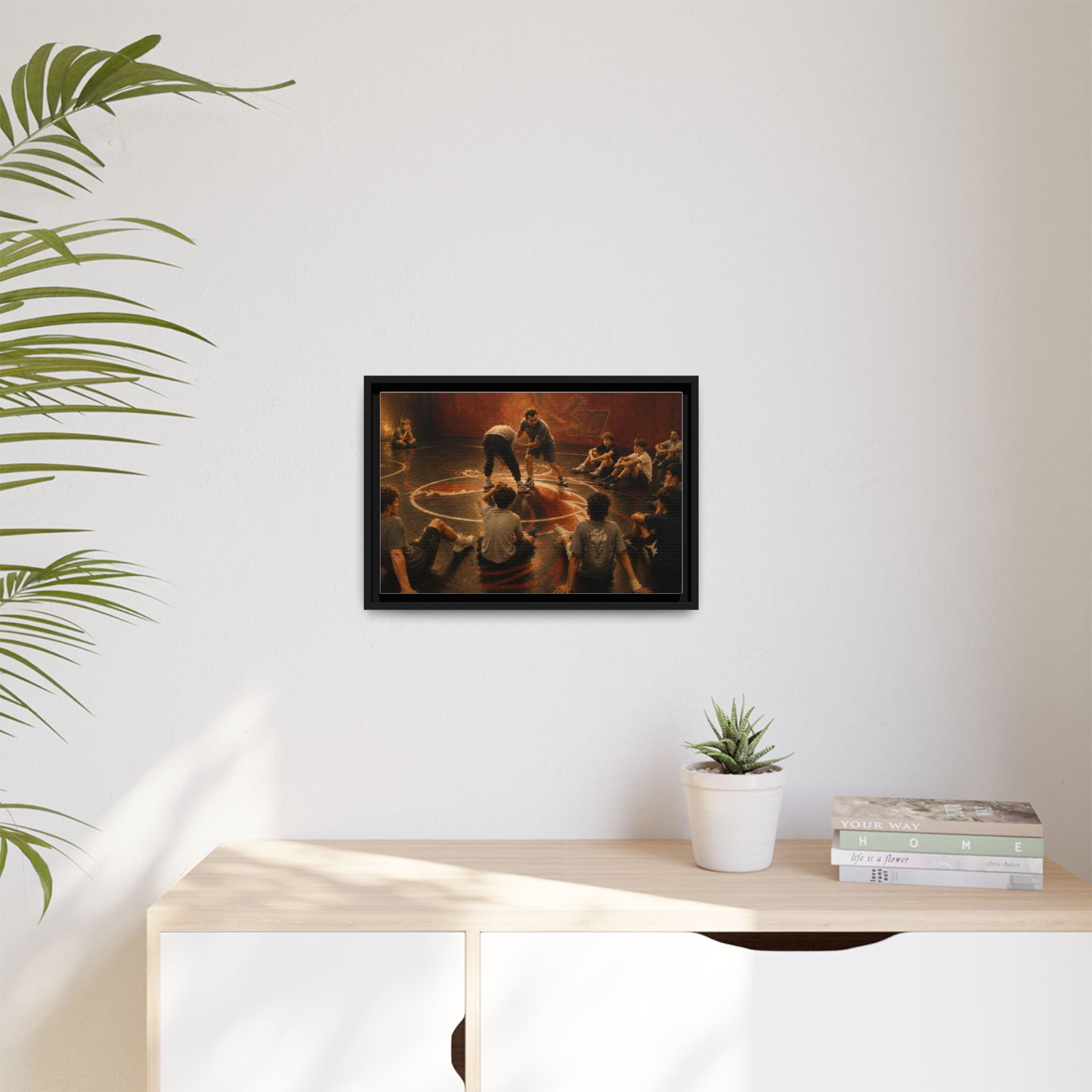 "A Coaching Moment" -  Matte Canvas Framed Wall Art