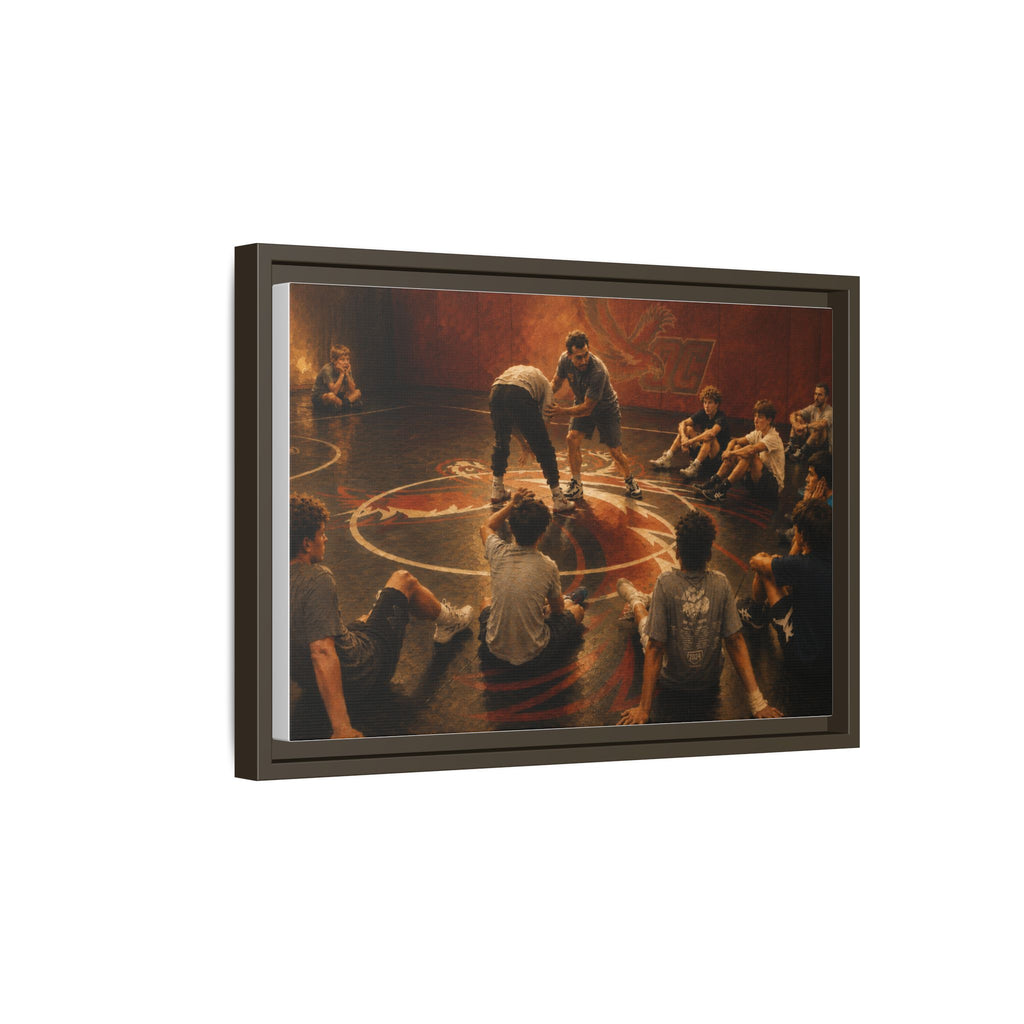 "A Coaching Moment" -  Matte Canvas Framed Wall Art