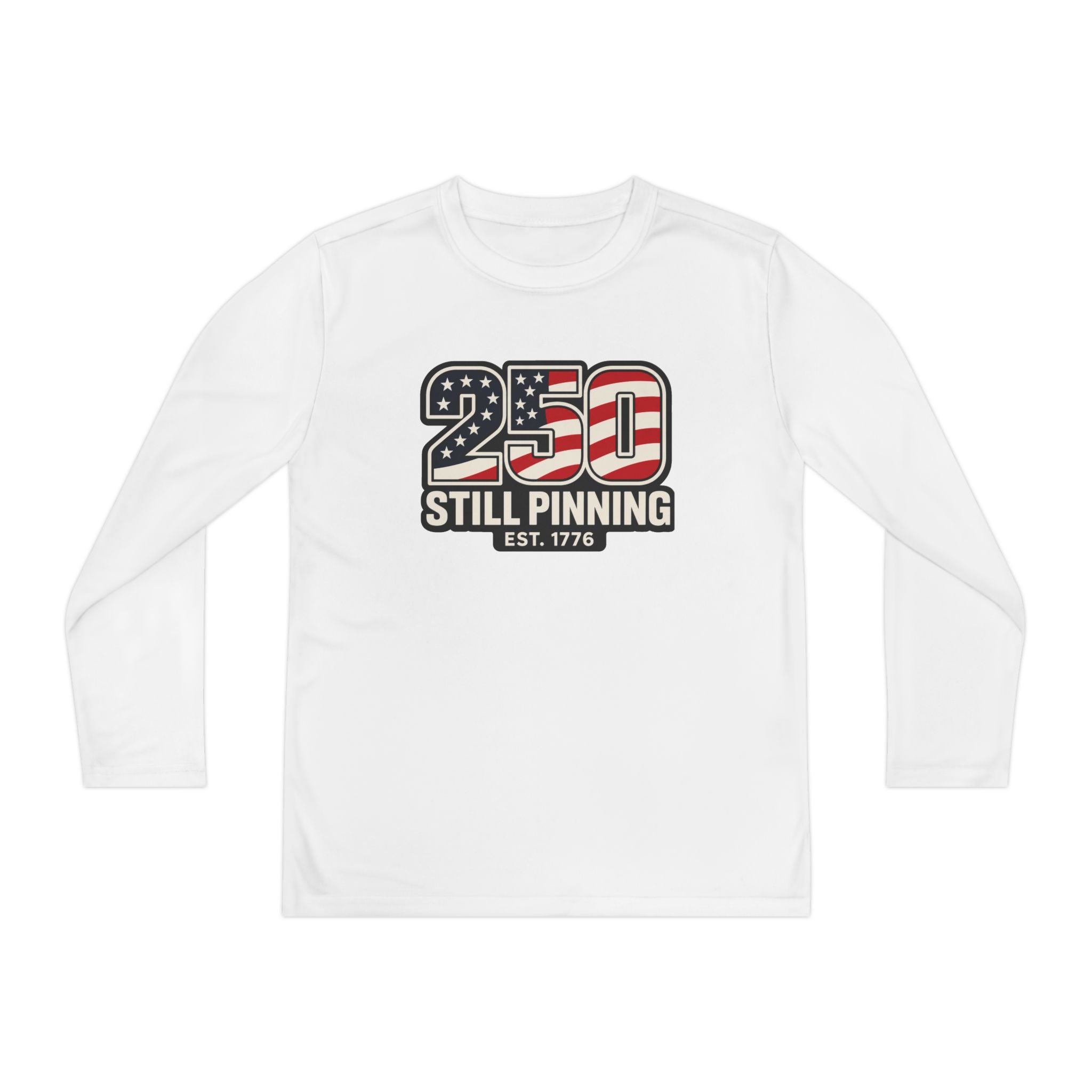 Youth Long Sleeve Tee — "American Pinner" Patriotic Competitor Shirt