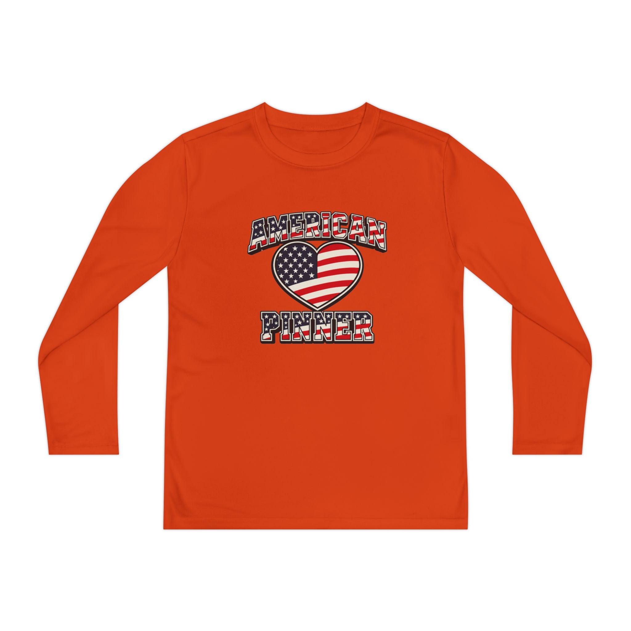 Copy of Youth Long Sleeve Tee — "American Pinner" Patriotic Competitor Shirt