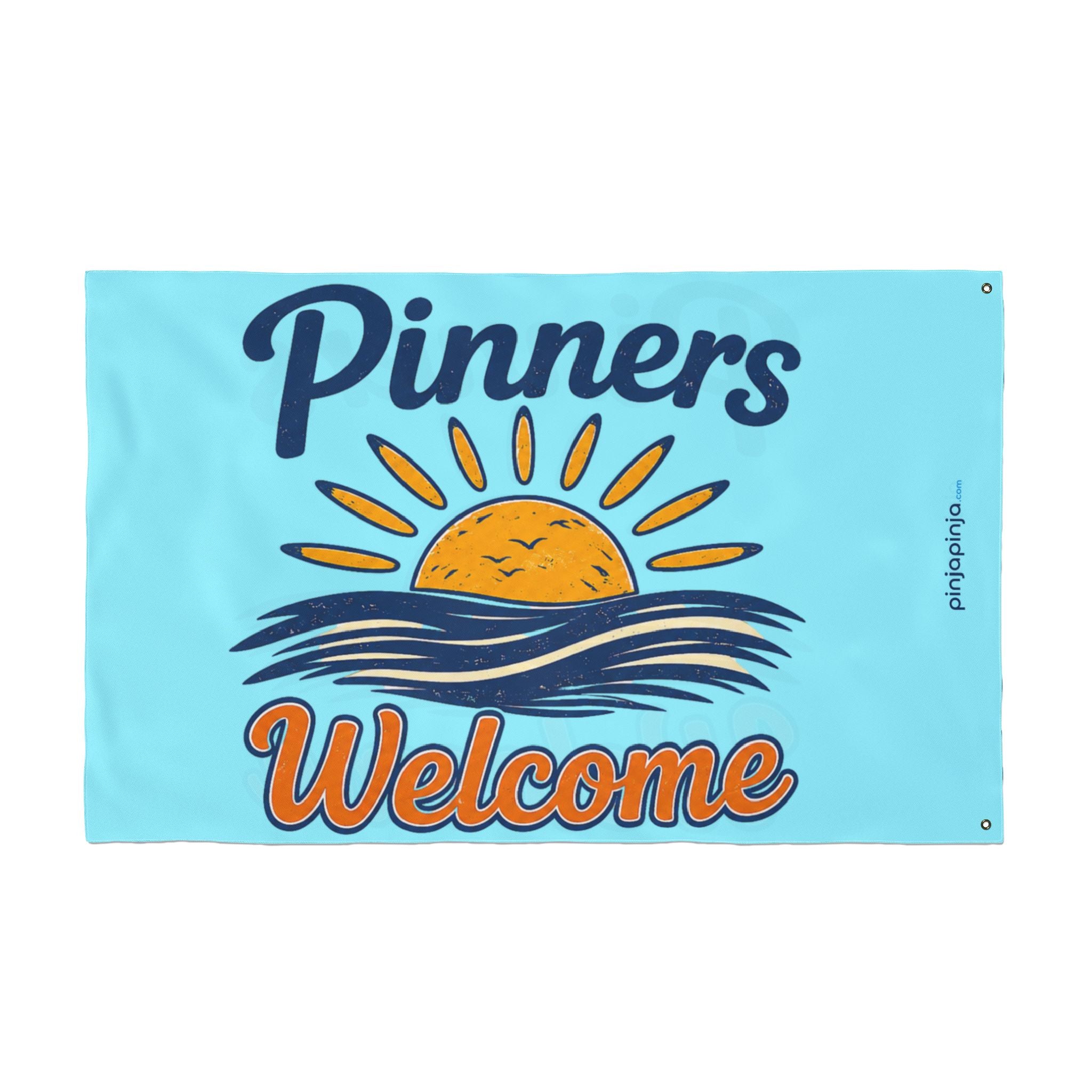 "Pinners Welcome" Flag  BLUE
