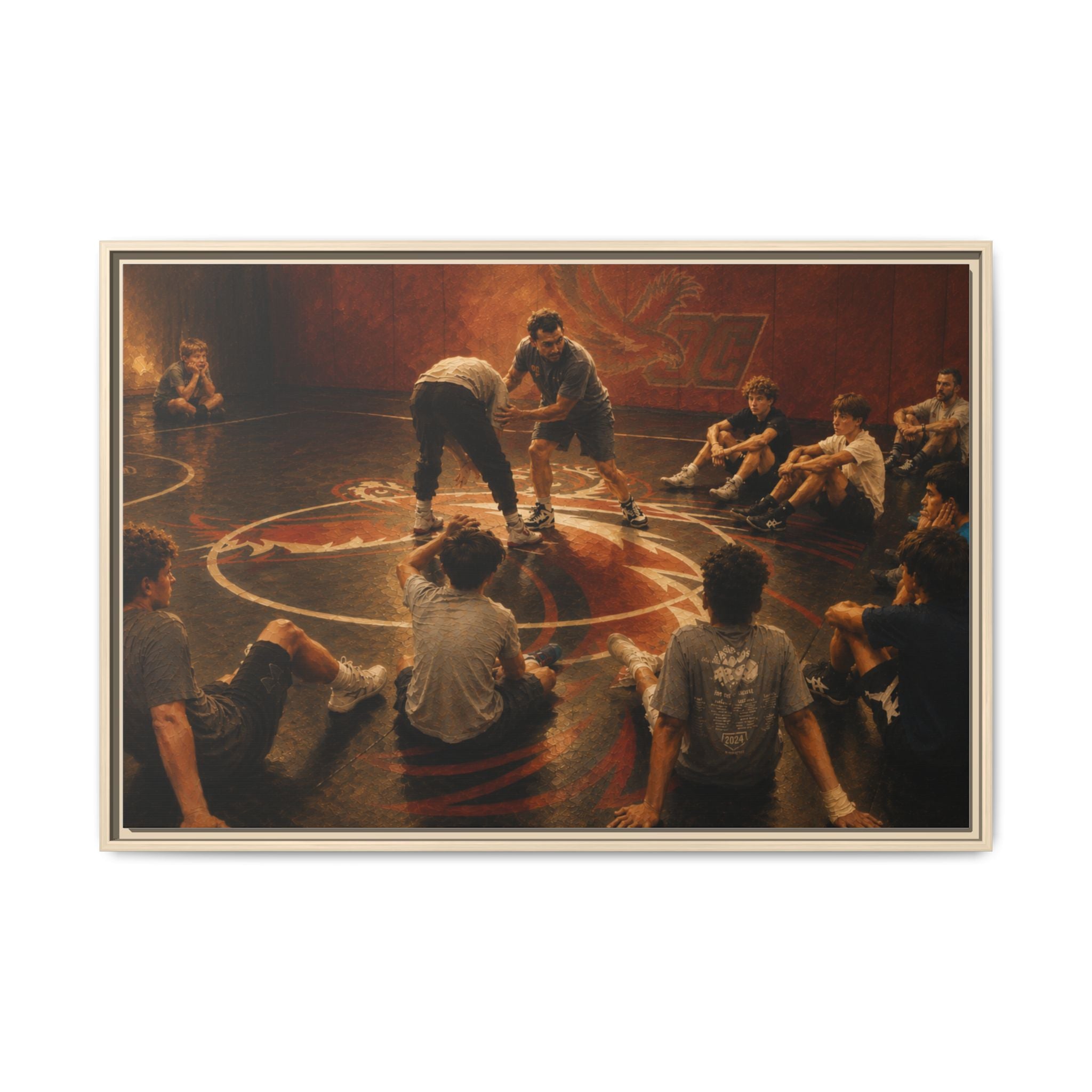 "A Coaching Moment" -  Matte Canvas Framed Wall Art