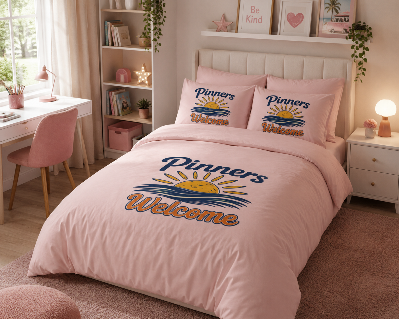 "Pinners Welcome" Cotton Duvet Cover Set — Ahhh, the Dreams of Pinners