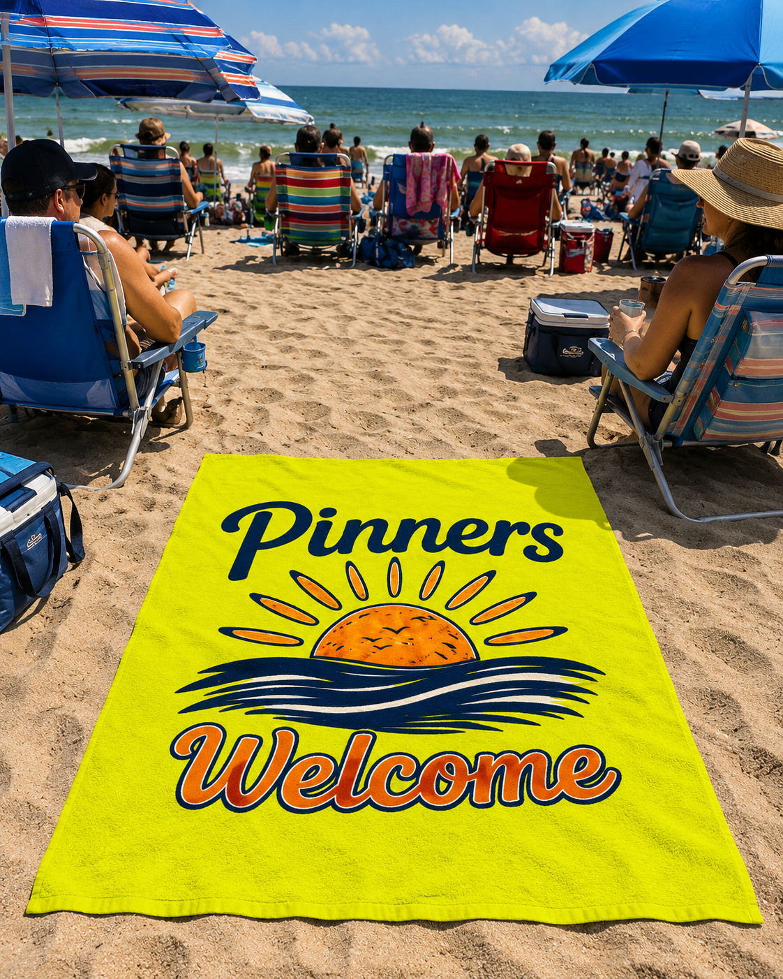 BEACH BLANKET - "Pinners Welcome"