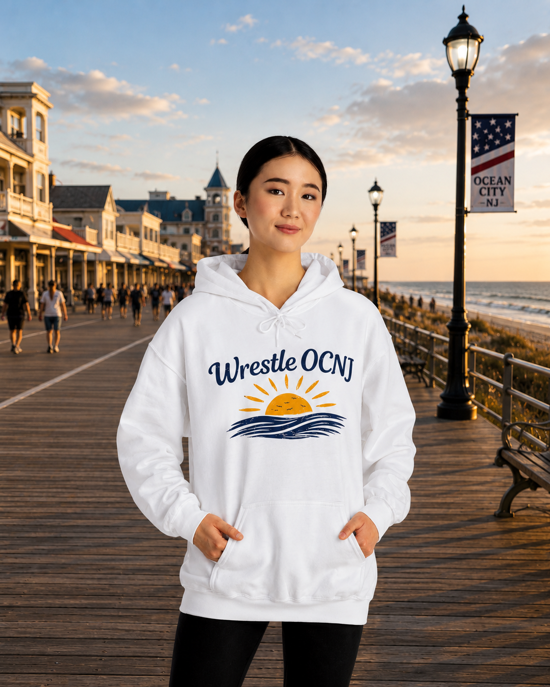 "Wrestle OCNJ" -  Heavy Blend™ Hooded Sweatshirt