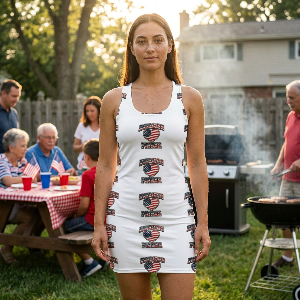 "AMERICAN PINNER" - Women's Racerback Dress