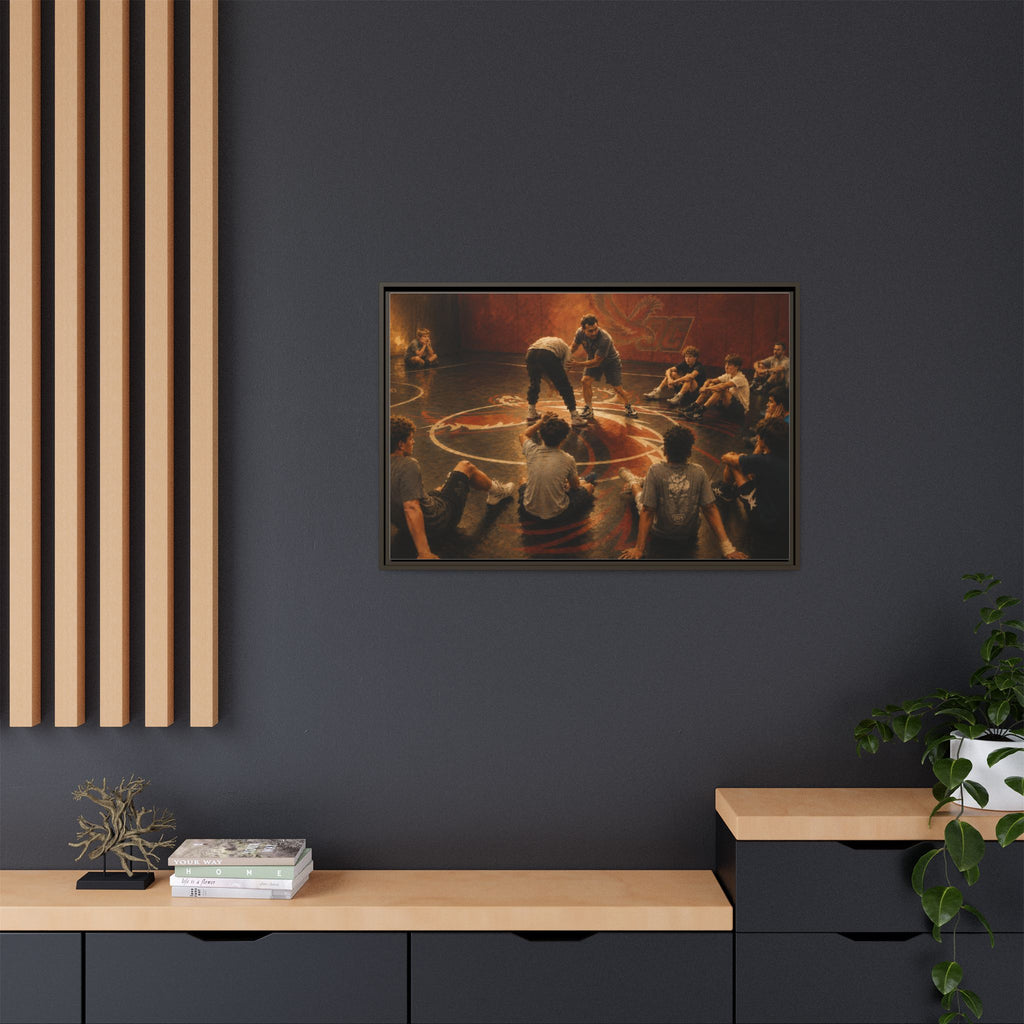 "A Coaching Moment" -  Matte Canvas Framed Wall Art