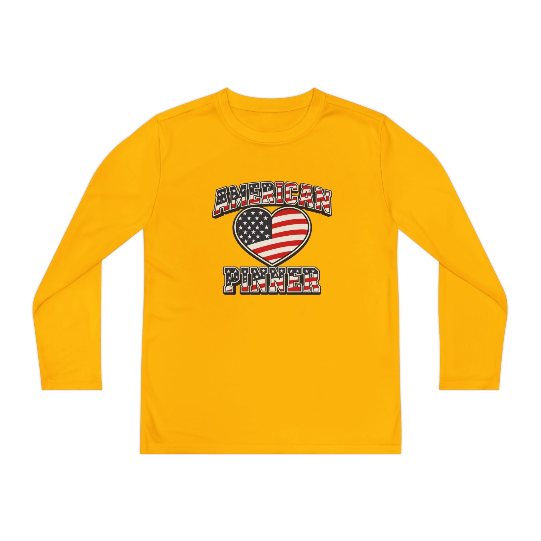 Copy of Youth Long Sleeve Tee — "American Pinner" Patriotic Competitor Shirt