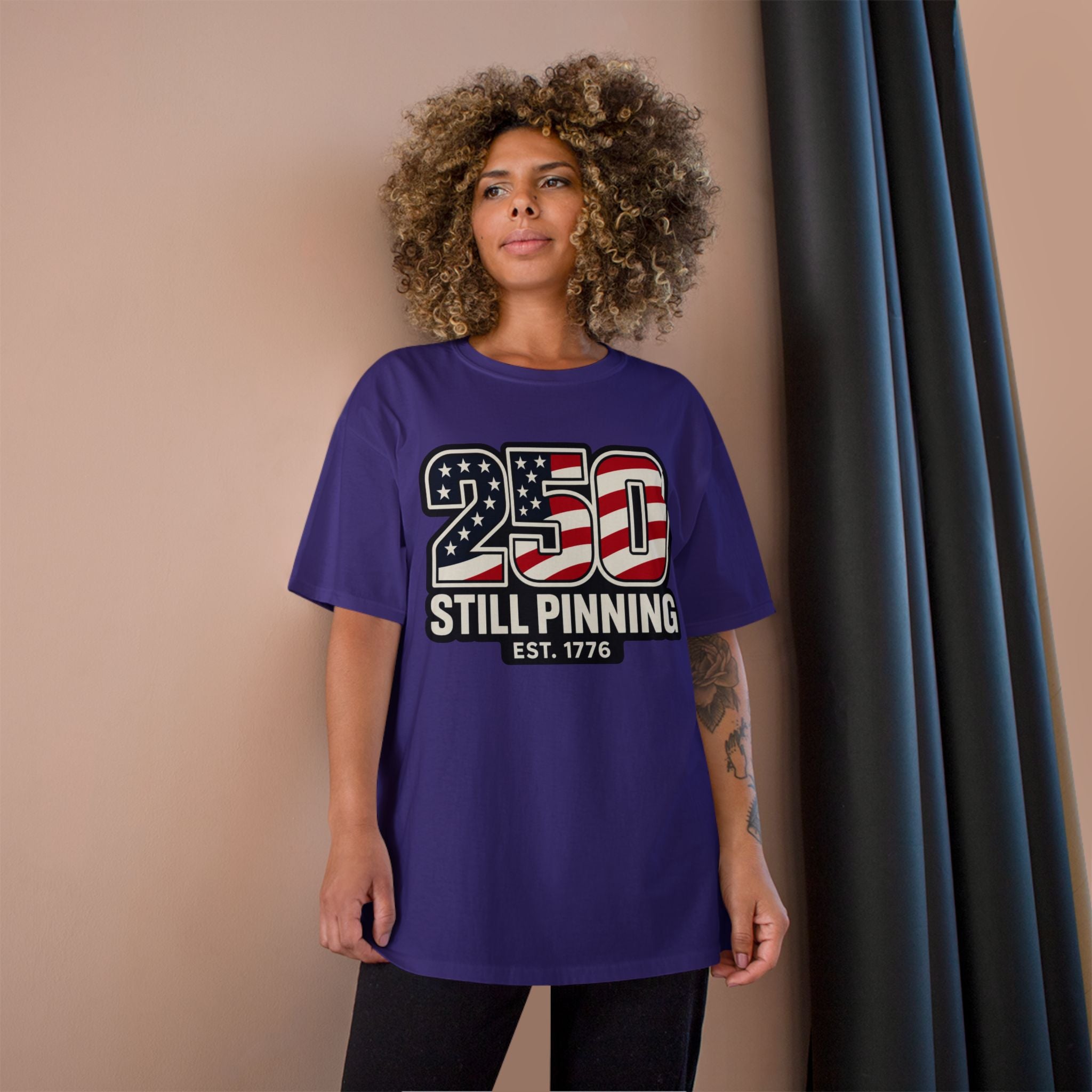 Patriotic "250 Still Pinning Est. 1776" - TEE