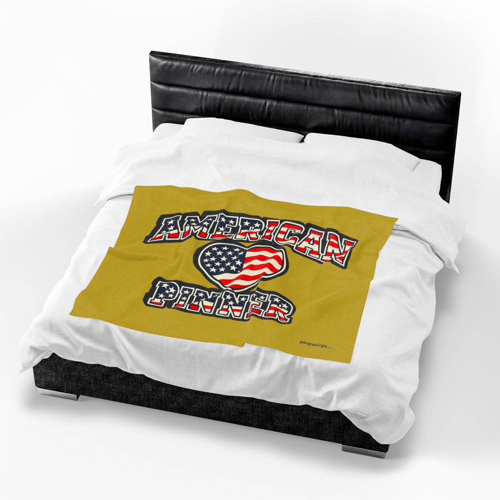 "American Pinner" Beach Blanket – Patriotic Heart USA Cozy