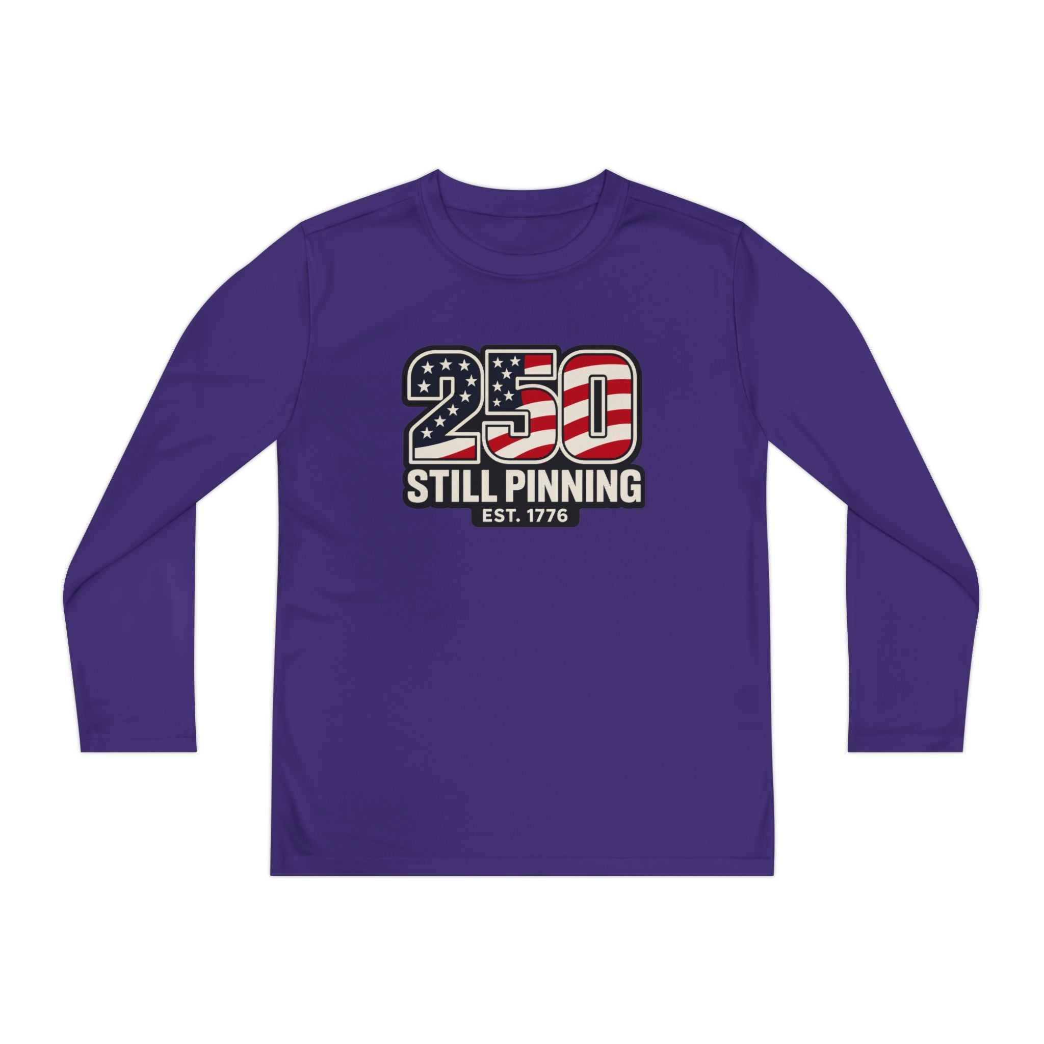 Youth Long Sleeve Tee — "American Pinner" Patriotic Competitor Shirt