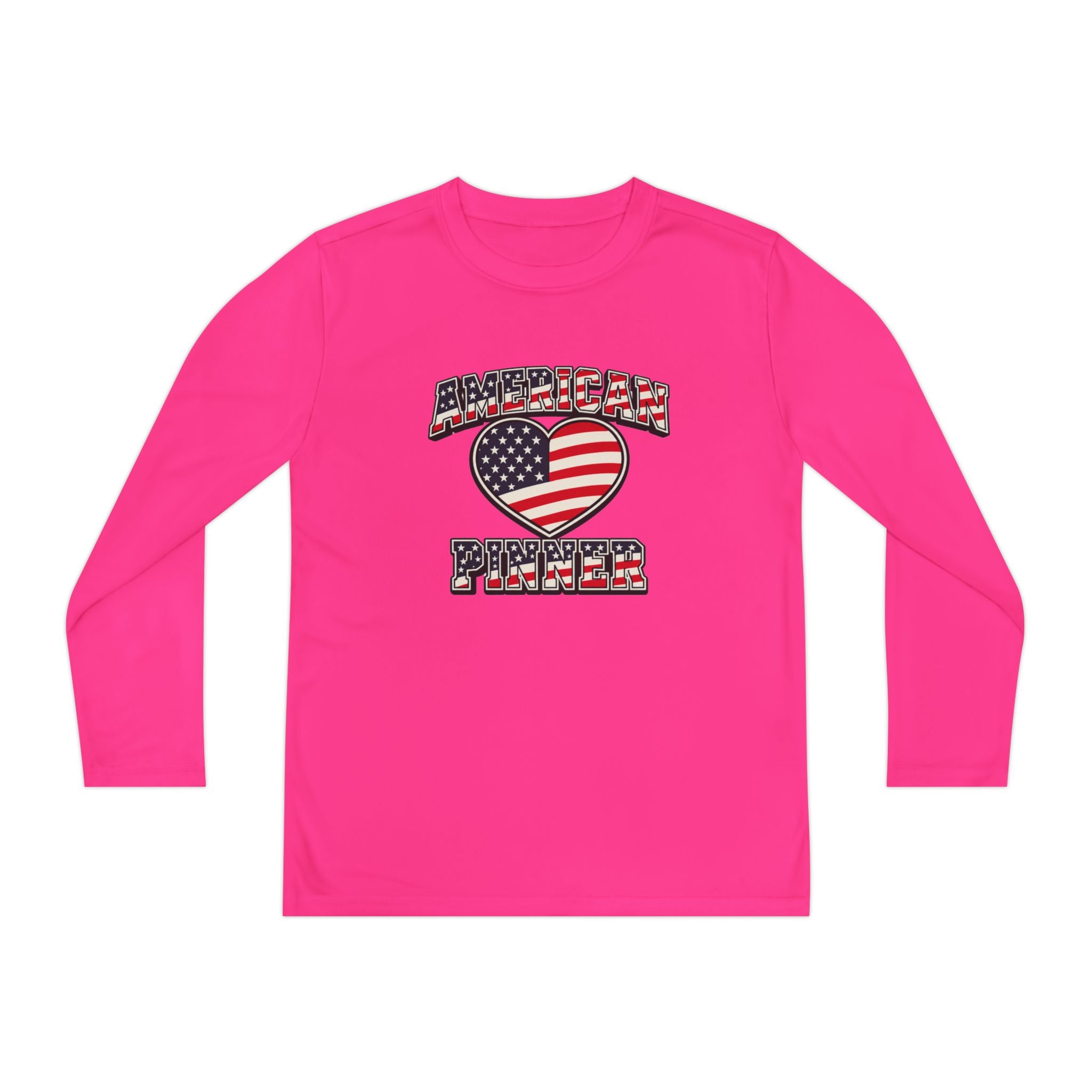 Copy of Youth Long Sleeve Tee — "American Pinner" Patriotic Competitor Shirt