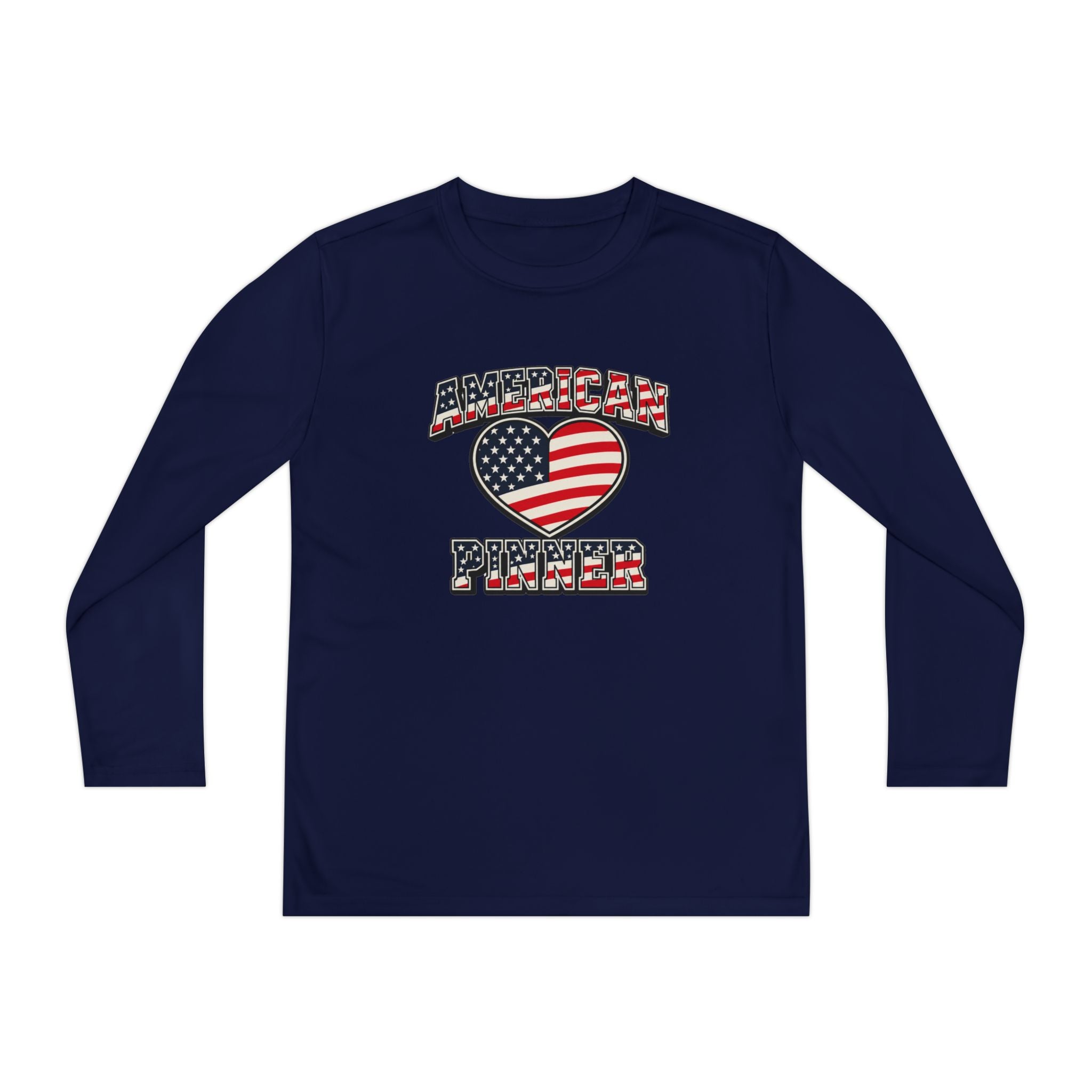 Copy of Youth Long Sleeve Tee — "American Pinner" Patriotic Competitor Shirt